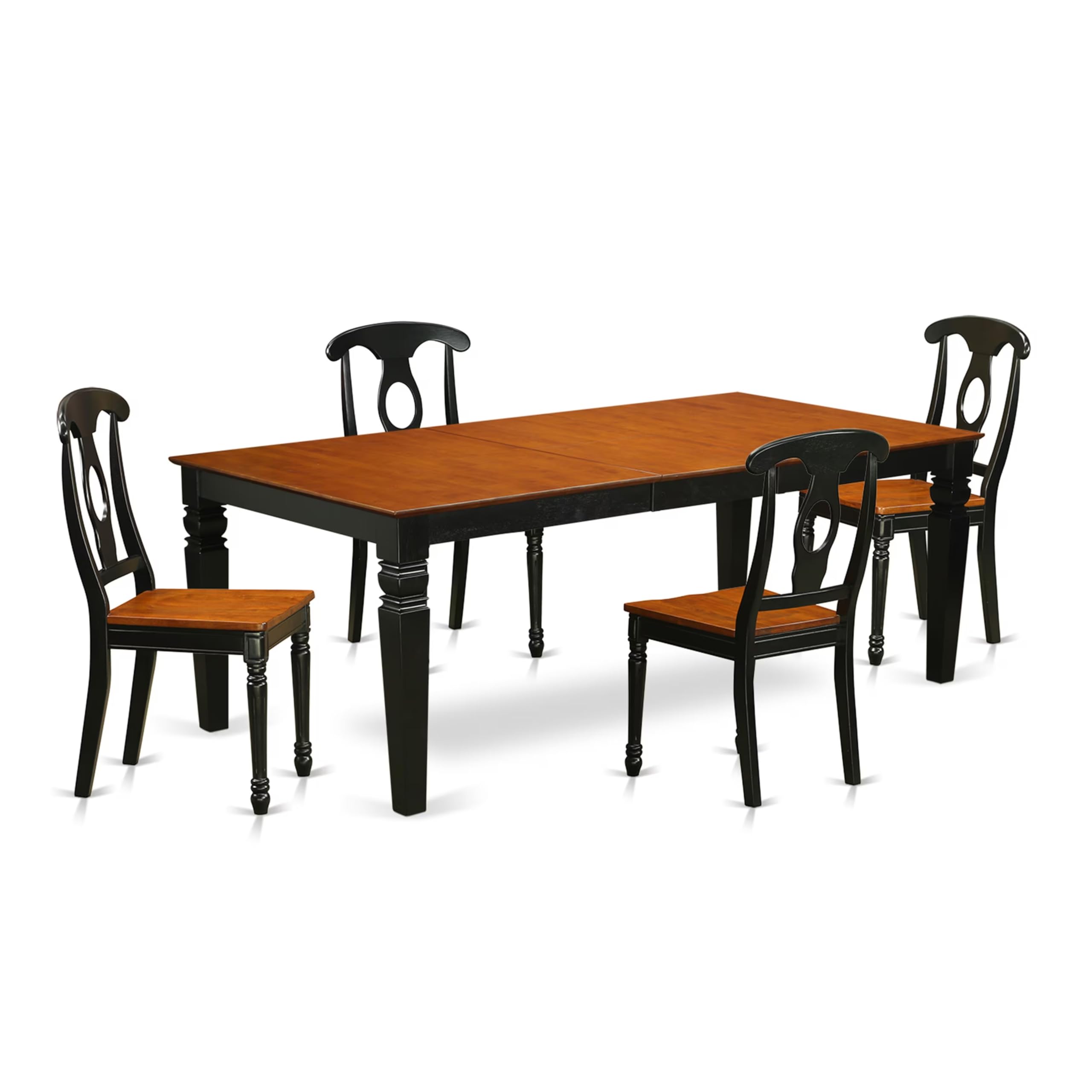 5  Pc  Table  and  chair  set  with  a  Table  and  4  Dining  Chairs  in  Black  and  Cherry