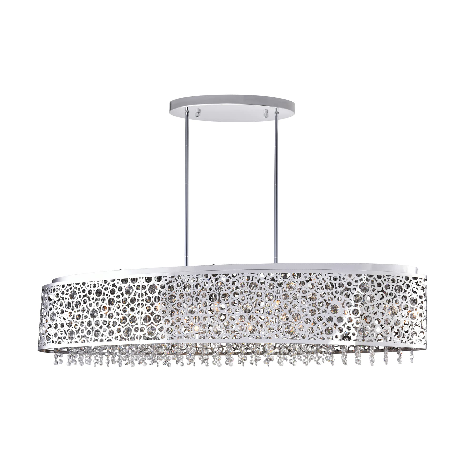 16 Light Drum Shade Chandelier with Chrome finish