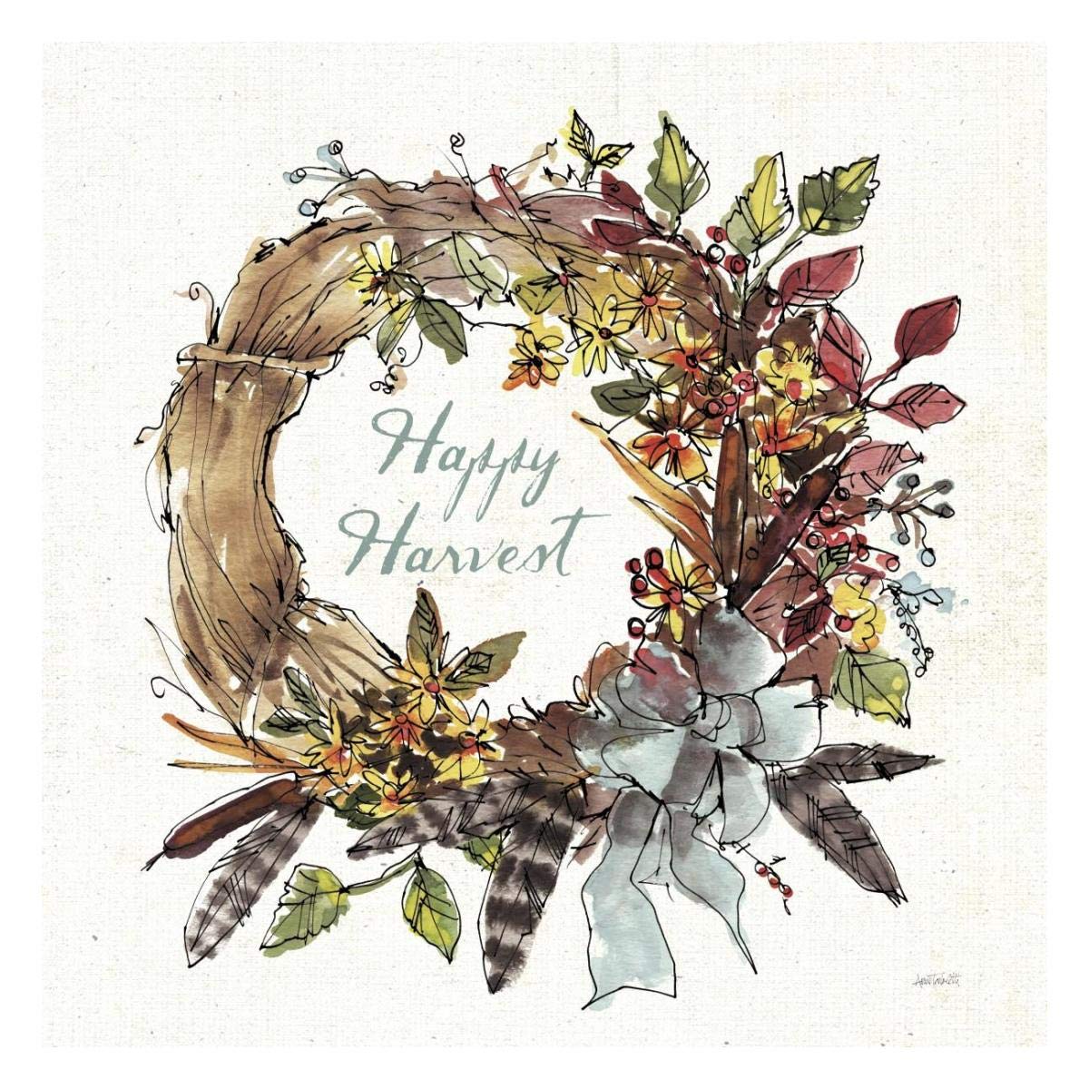 Festive Foliage V -Paper Art-26x26”