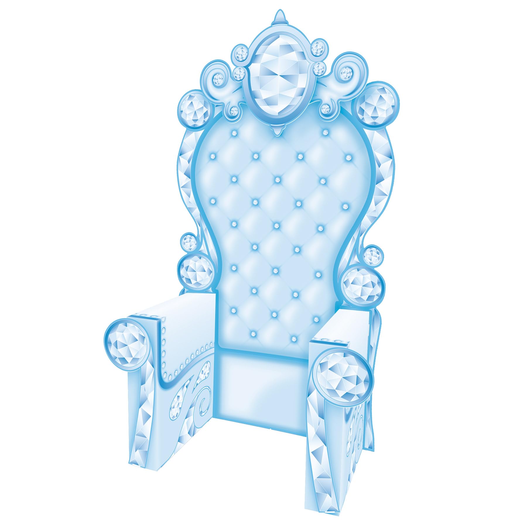 3-D Wntr Wndrlnd Ice Crystal Throne Prop easel attached; assembly required Pack of 4