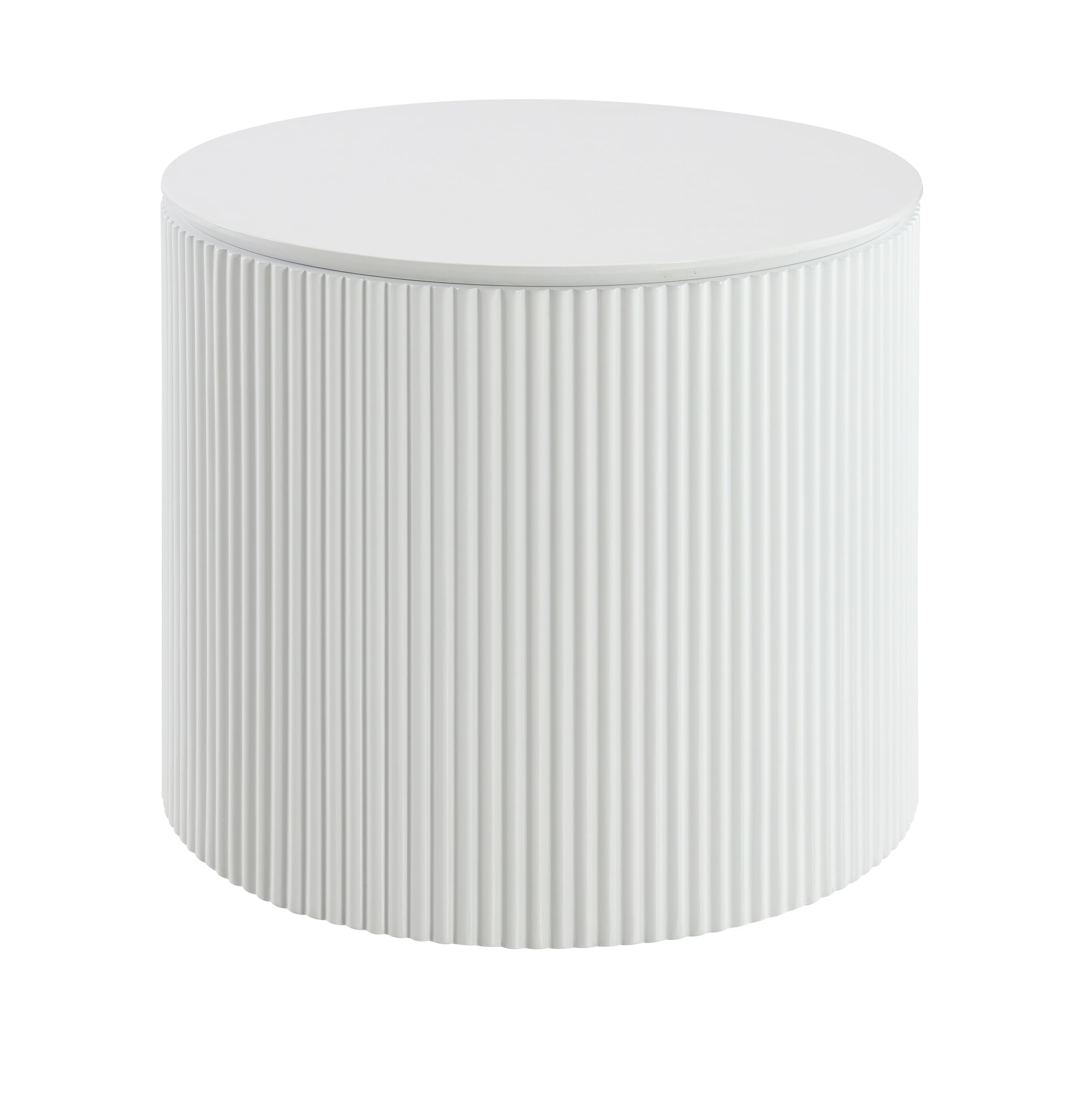 ACME Dyllan End Table, White High Gloss