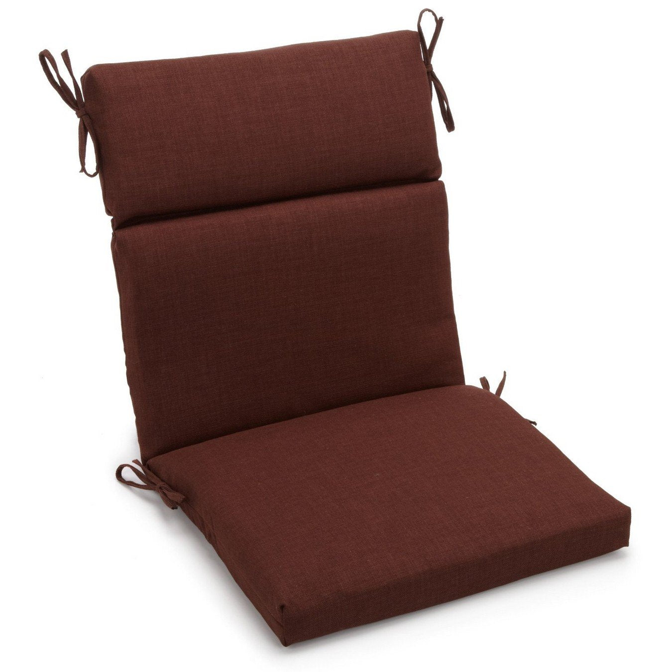 18-inch by 38-inch Spun Polyester Outdoor Squared Seat/Back Chair Cushion - Cocoa