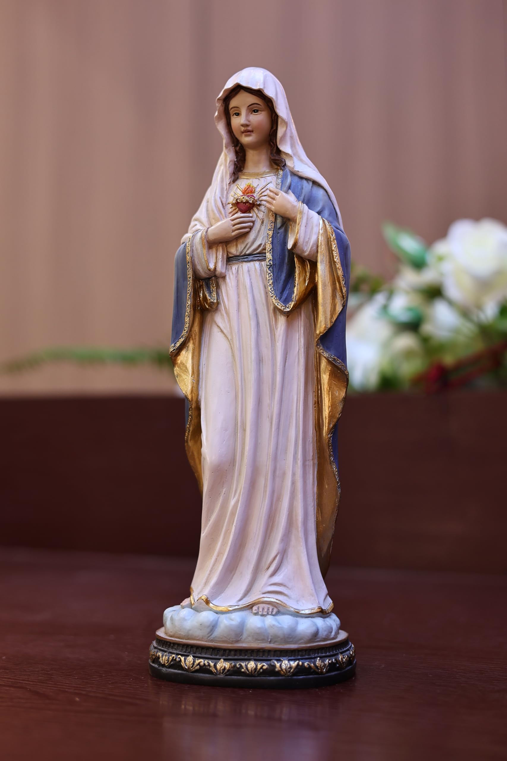 Hi-Line Gift Ltd 81719-12 12 in Sacred Heart Mary Statue Religious Decor
