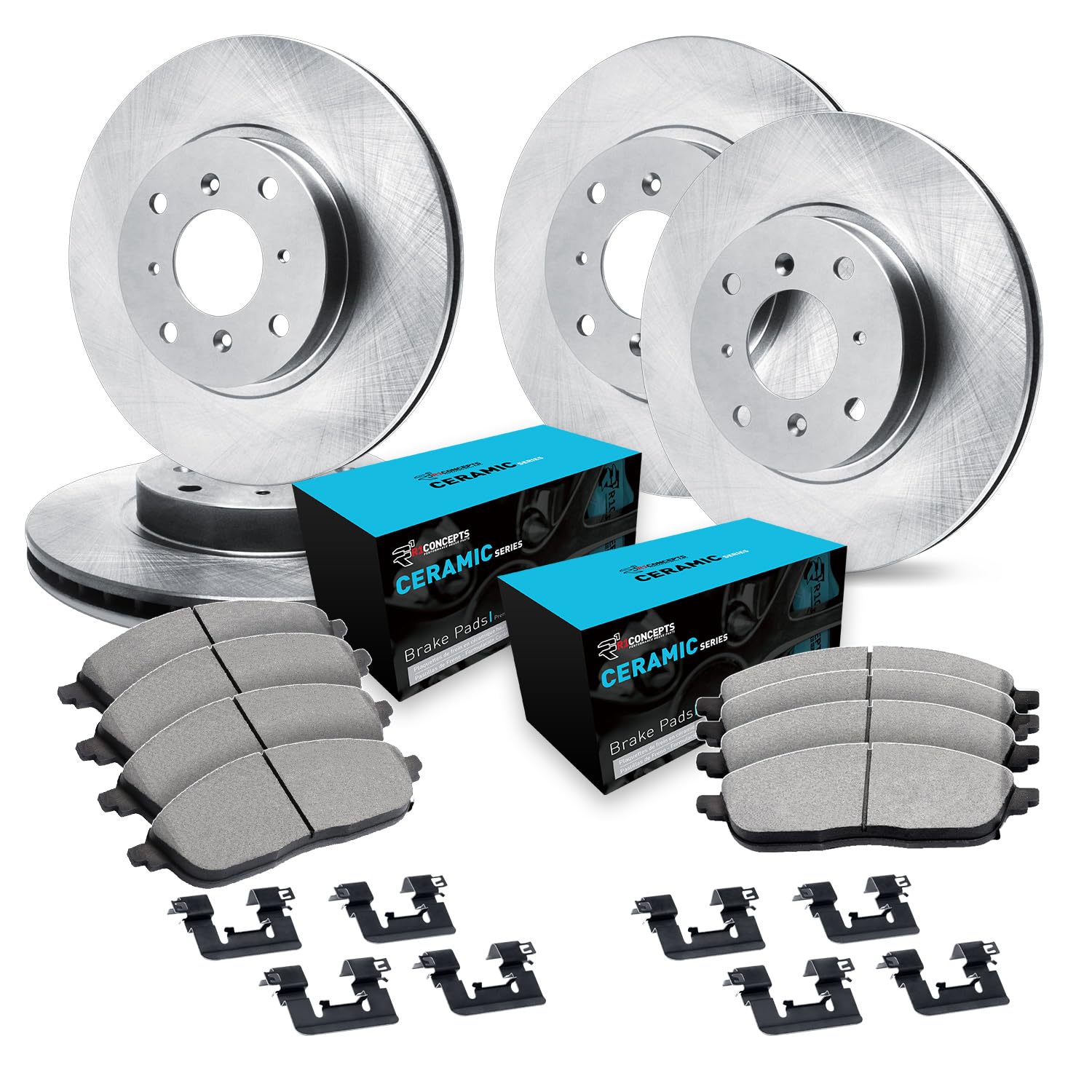 R1 Concepts Disc Brake Rotor Set with Ceramic Pads and Hardware WFWH2-56025