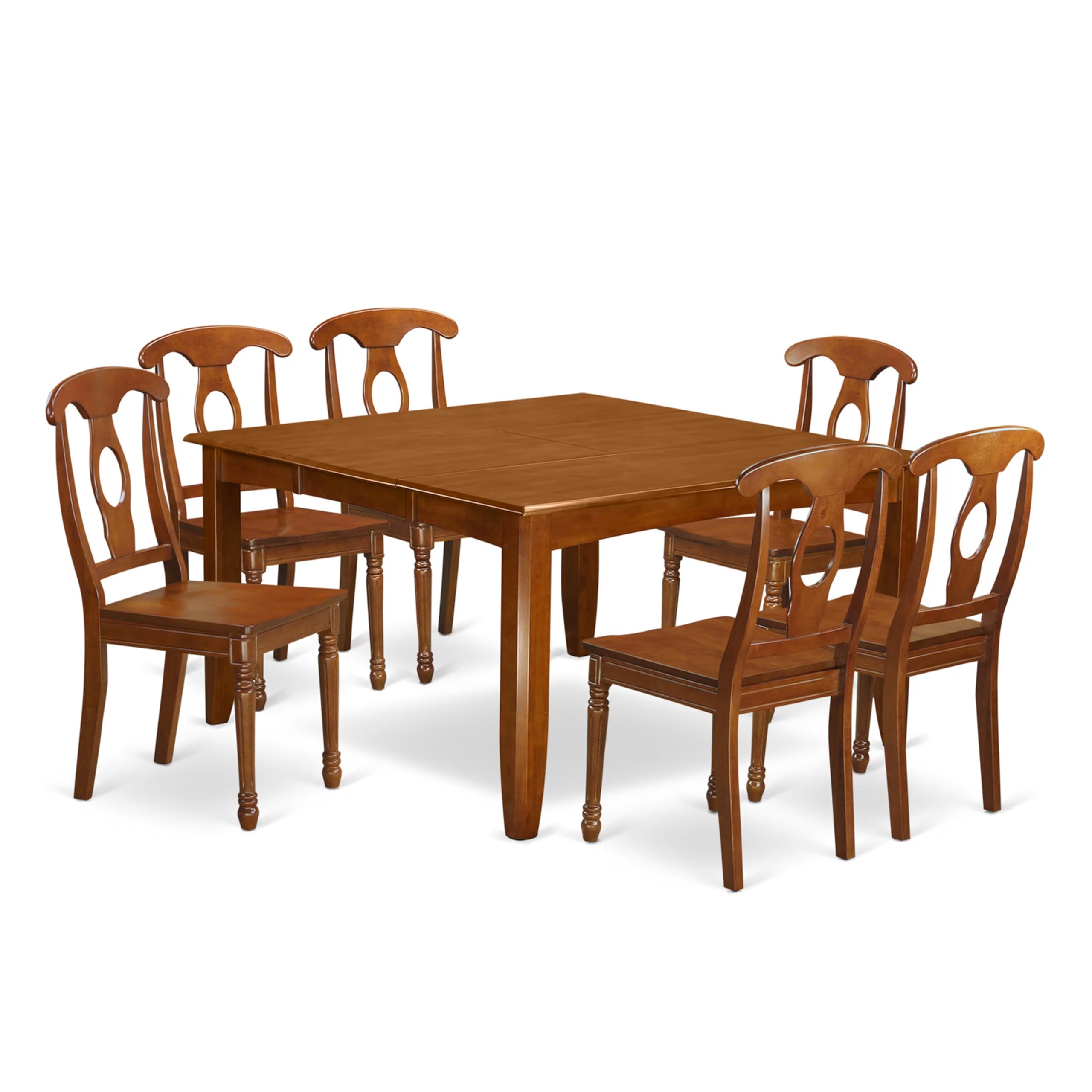7  PC  Dining  room  set-Dinette  Table  with  Leaf  and  6  Kitchen  Chairs.