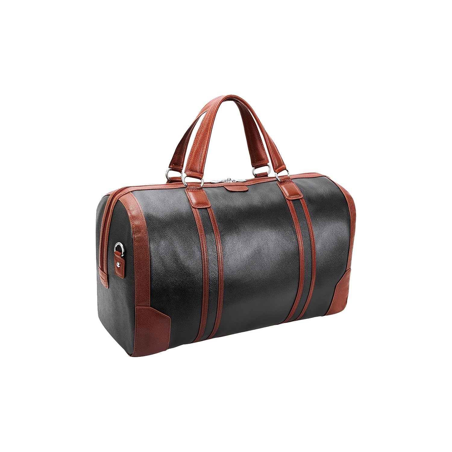 Mcklein Leather 20 Carry-All Duffel, Black, 20.5X9X12