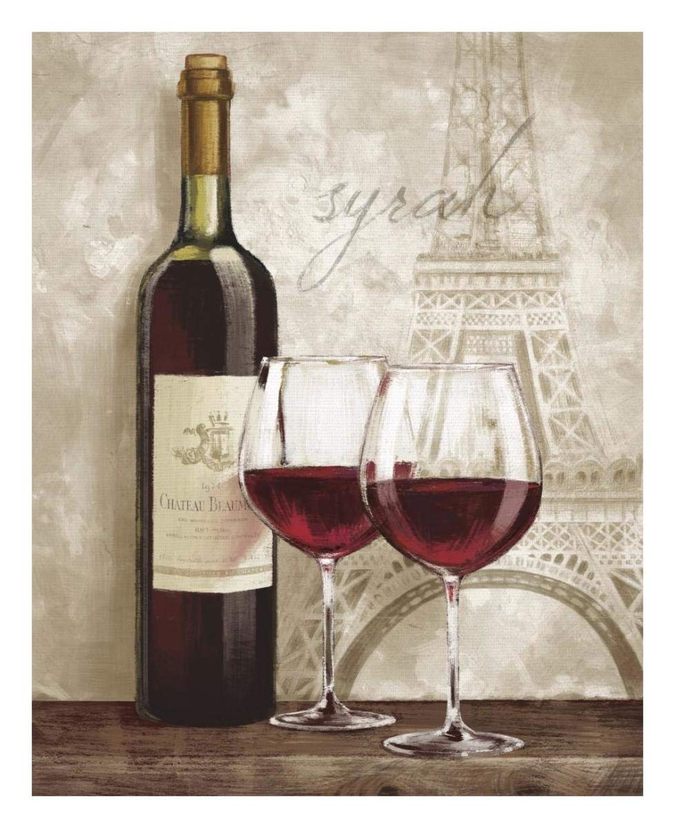 Wine in Paris IV -Paper Art-22x26”