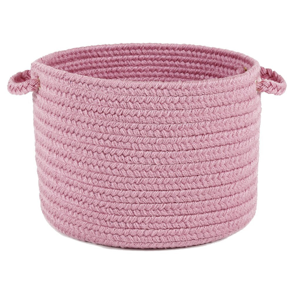 Rhody Rug HB08B010X008 Braided Area Rugs, Solid Pink, 10 x 8""