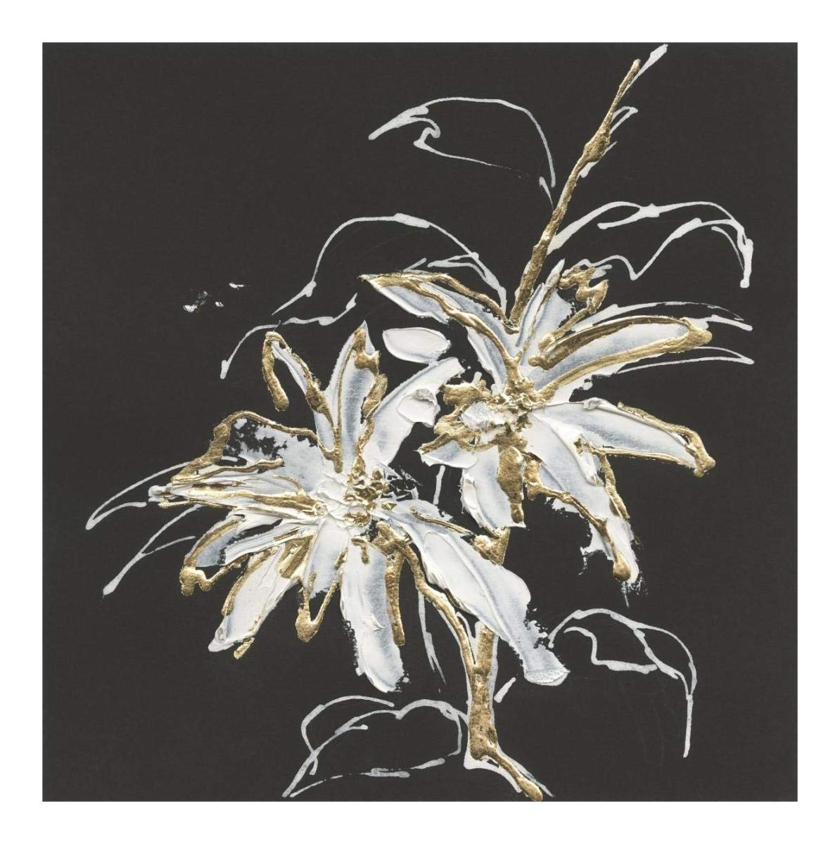 Gilded Poinsettias -Paper Art-20x20”