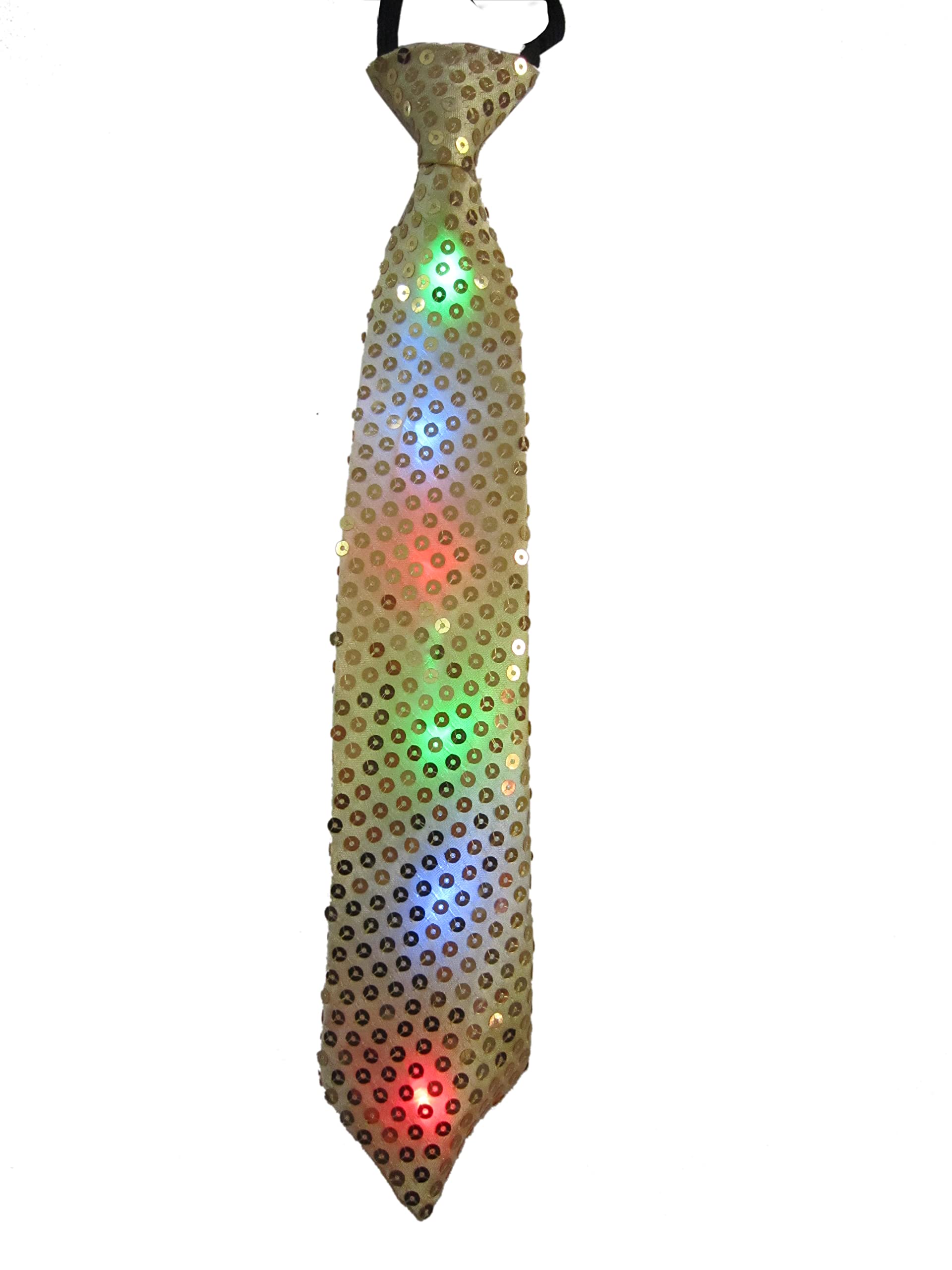 Gold Tie with Flashing Lights