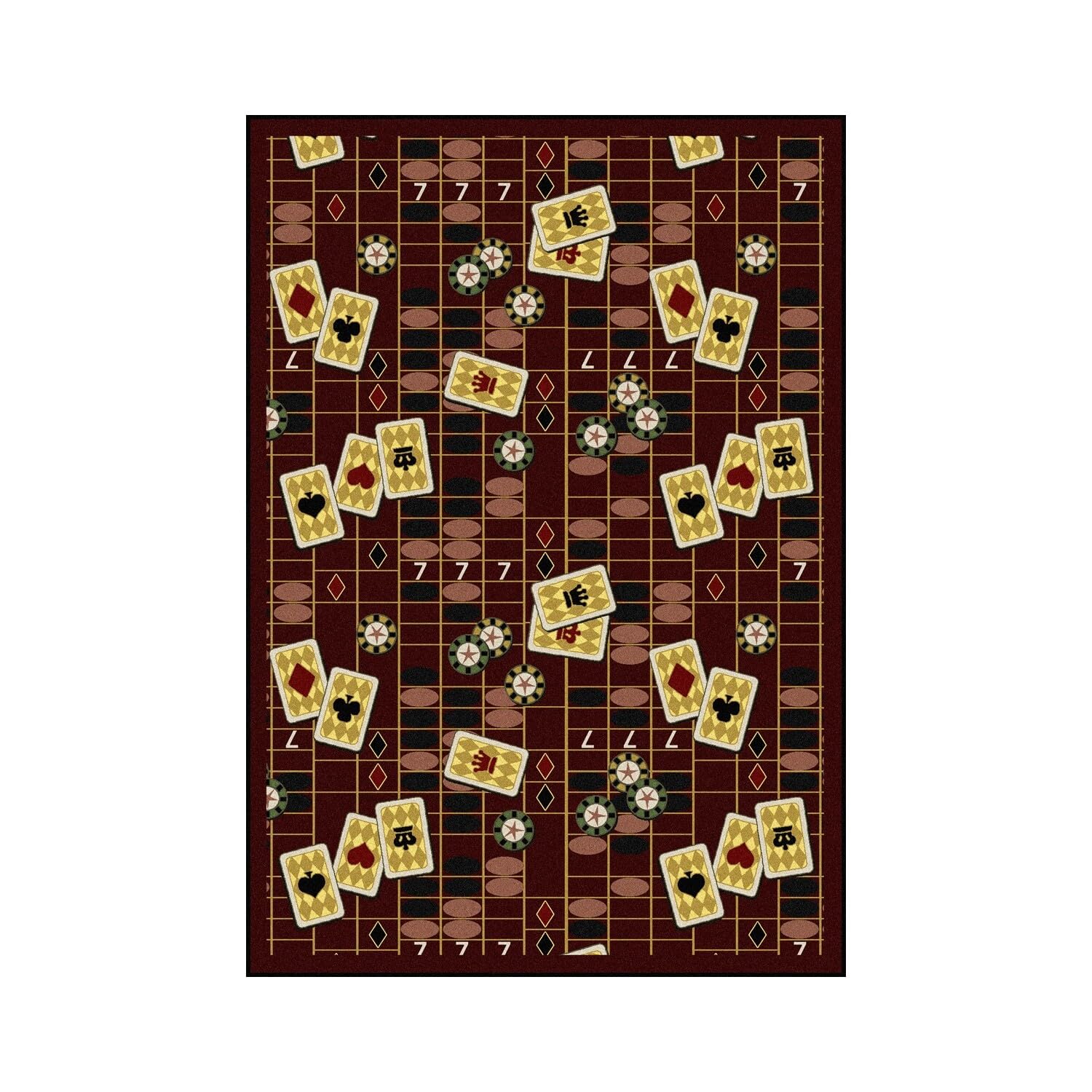 Feeling Lucky 310 x 54??area rug in color Burgundy