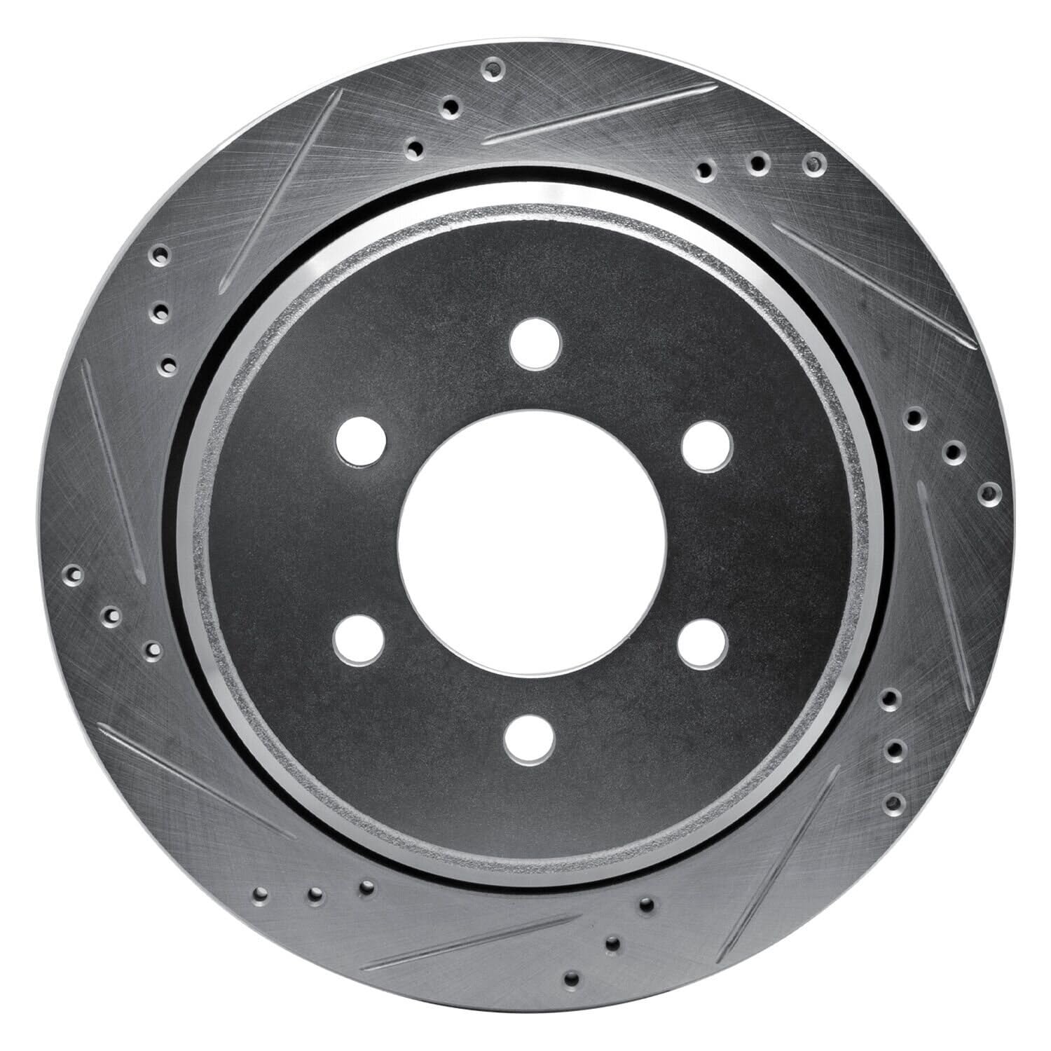 R1 Concepts Brake Rotor Drilled and Slotted Silver EDZ-54181L