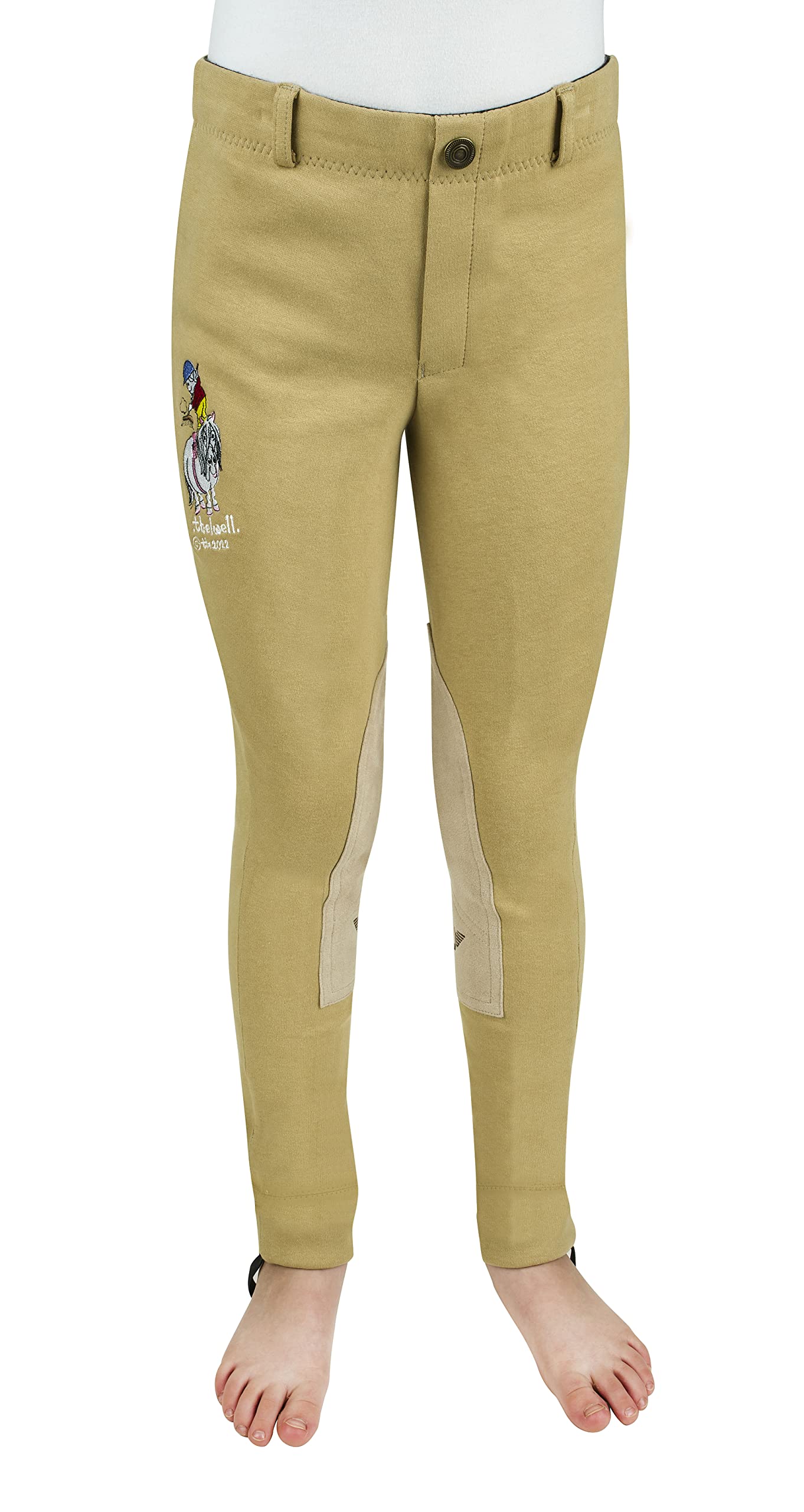 TuffRider Childrens Thelwell Sweep Embroidered Pull-On Knee Patch Jods
