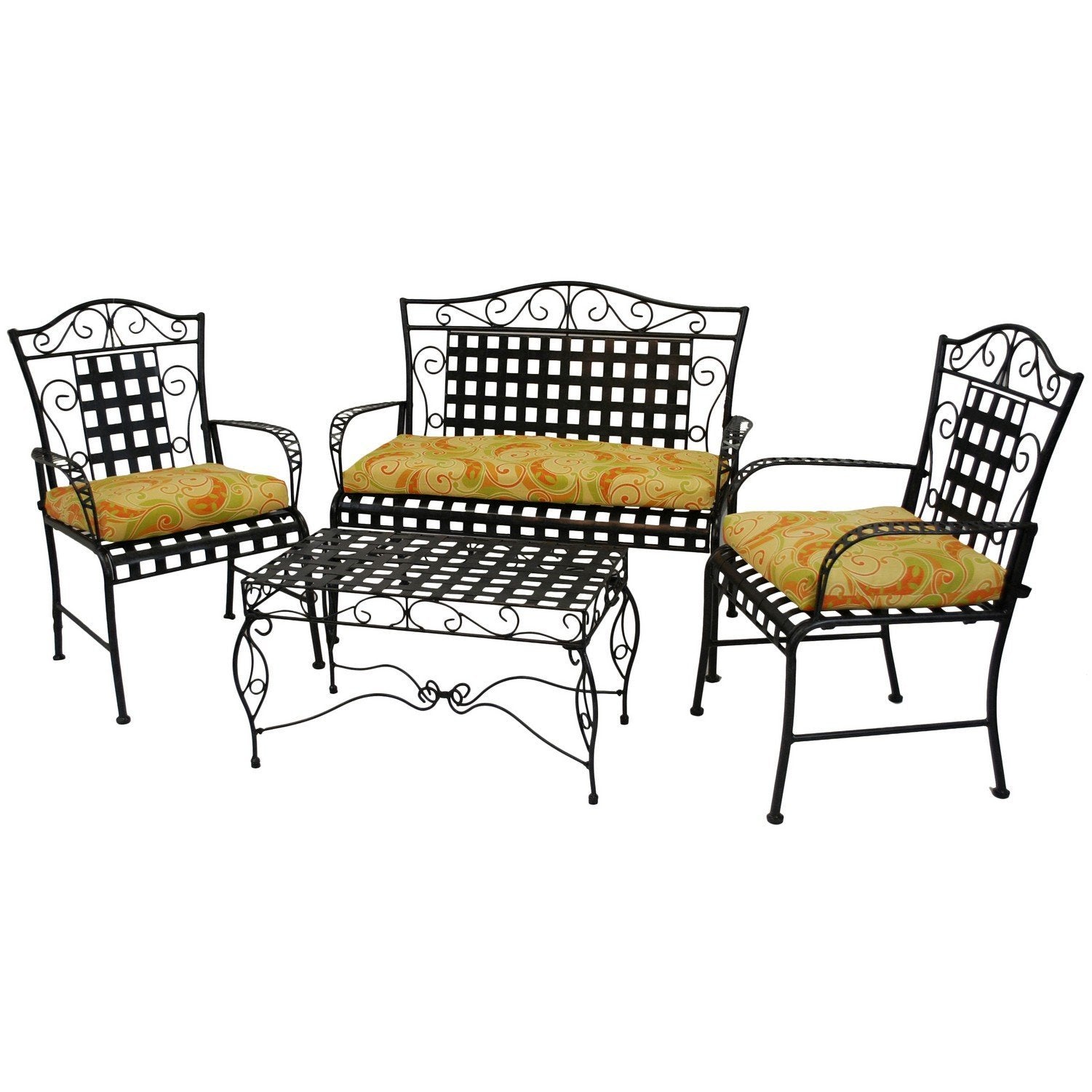 Set of Three Outdoor Spun Polyester Settee Cushion Set - Skyworks Caribbean