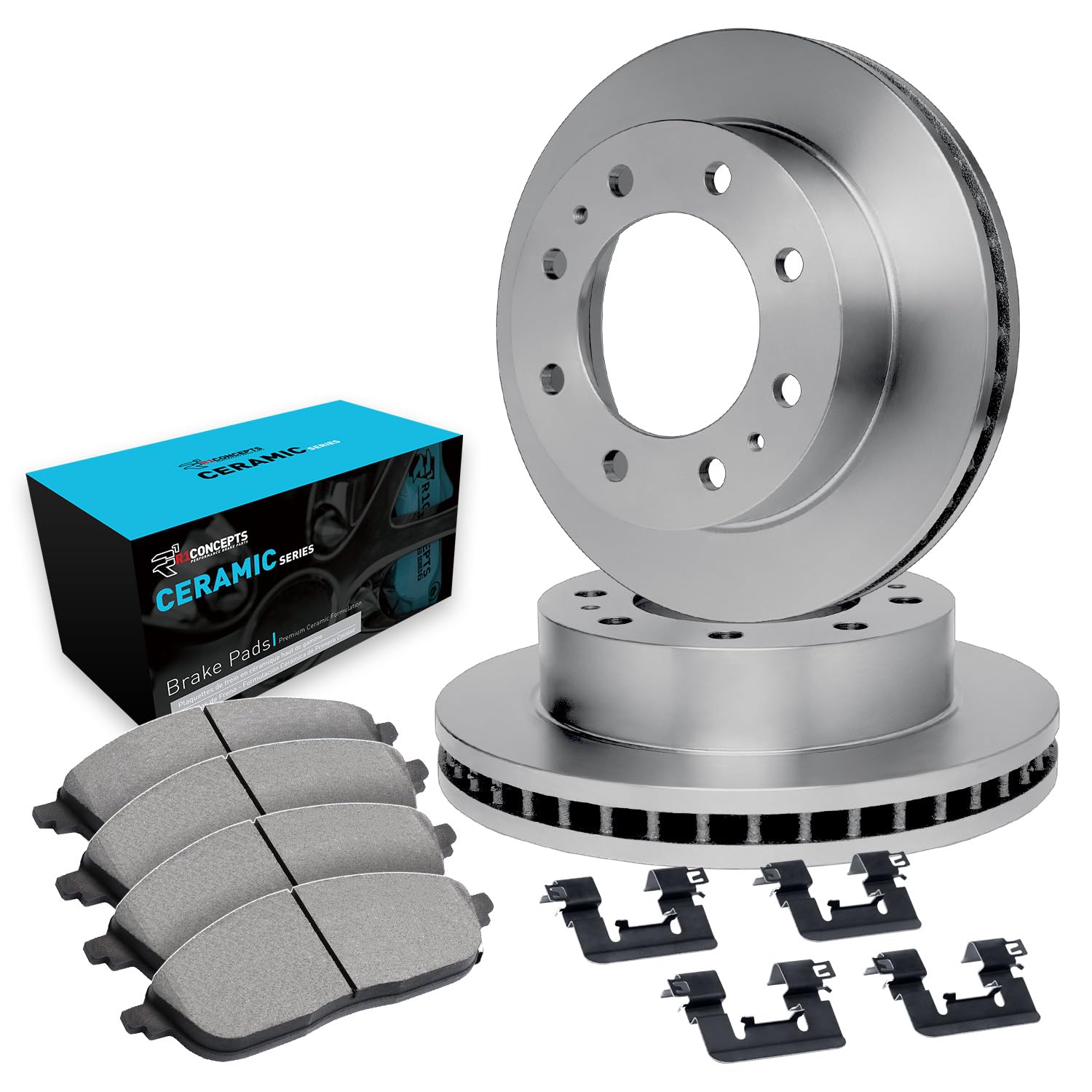 R1 Concepts Disc Brake Rotor Set with Ceramic Pads and Hardware WFWH1-48051
