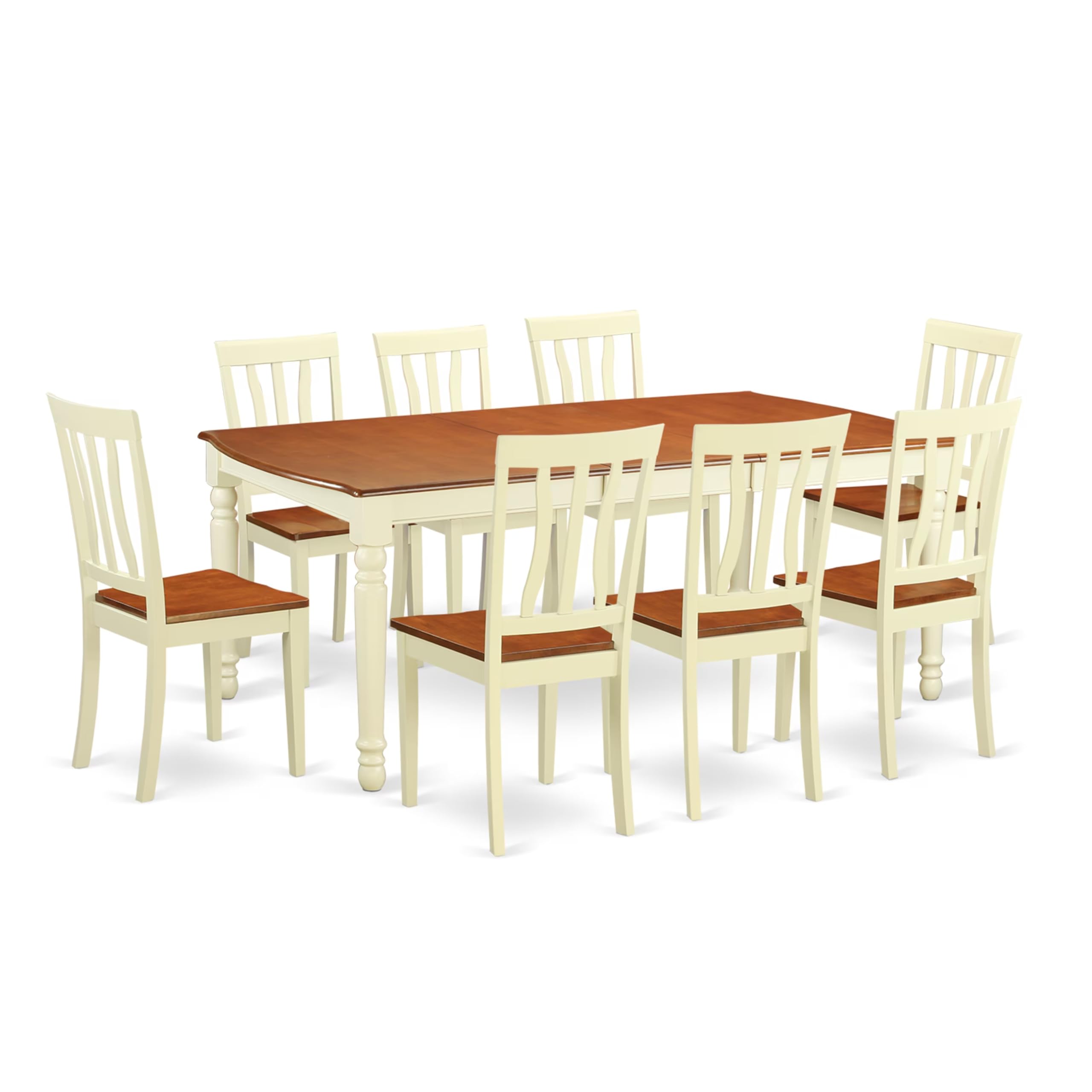 DOAN9-WHI-W 9 Pc Dinette set -Dinette Table and 8 Dining Chairs