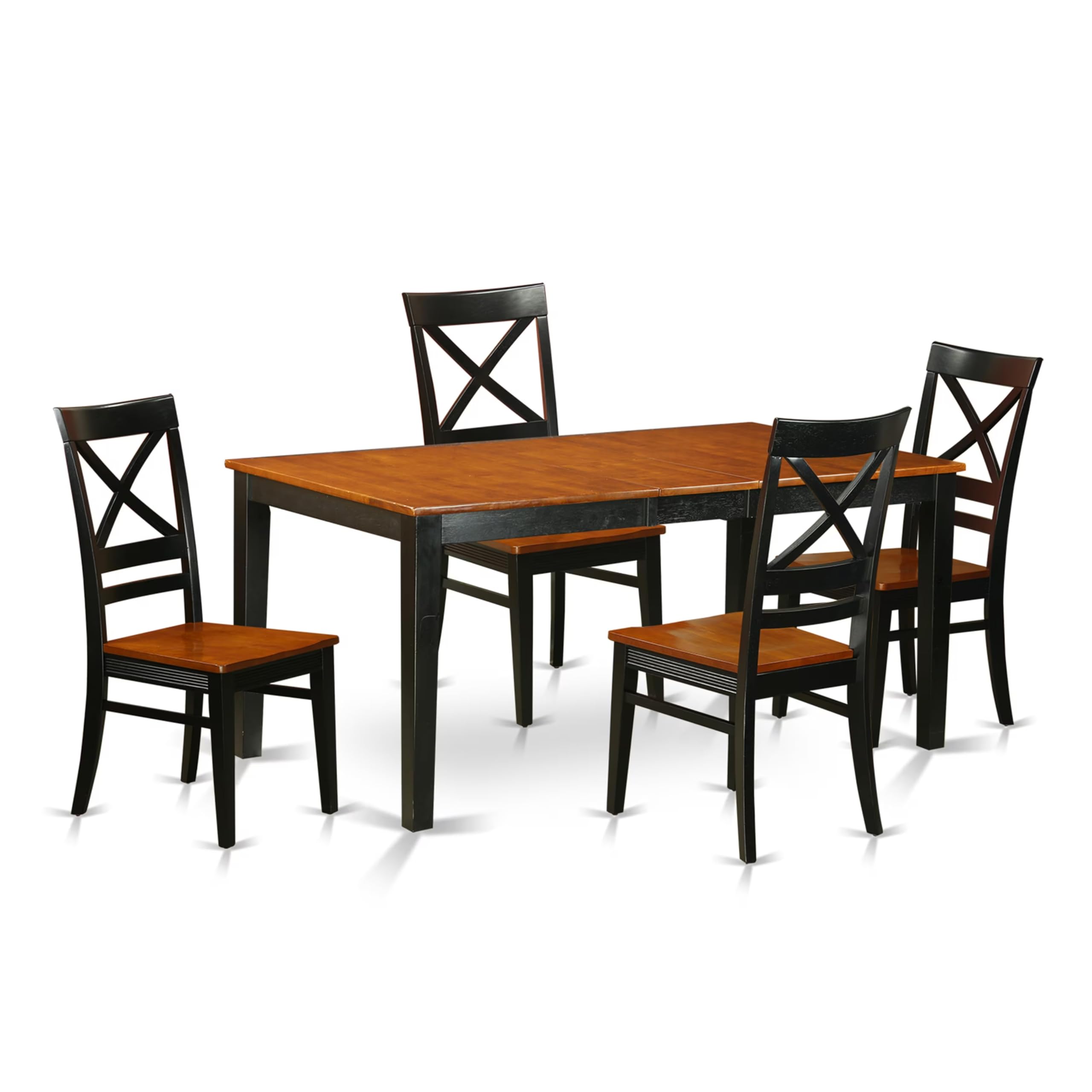 5  PC  Table  set-Dining  Table  and  4  Wood  Dining  Chairs