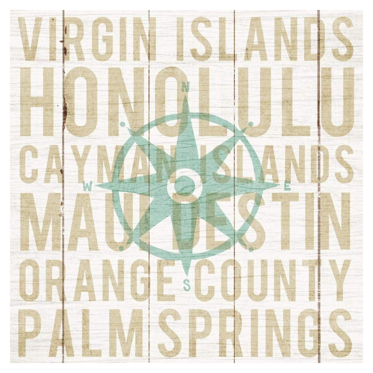 Bon Voyage Compass -Paper Art-38x38”