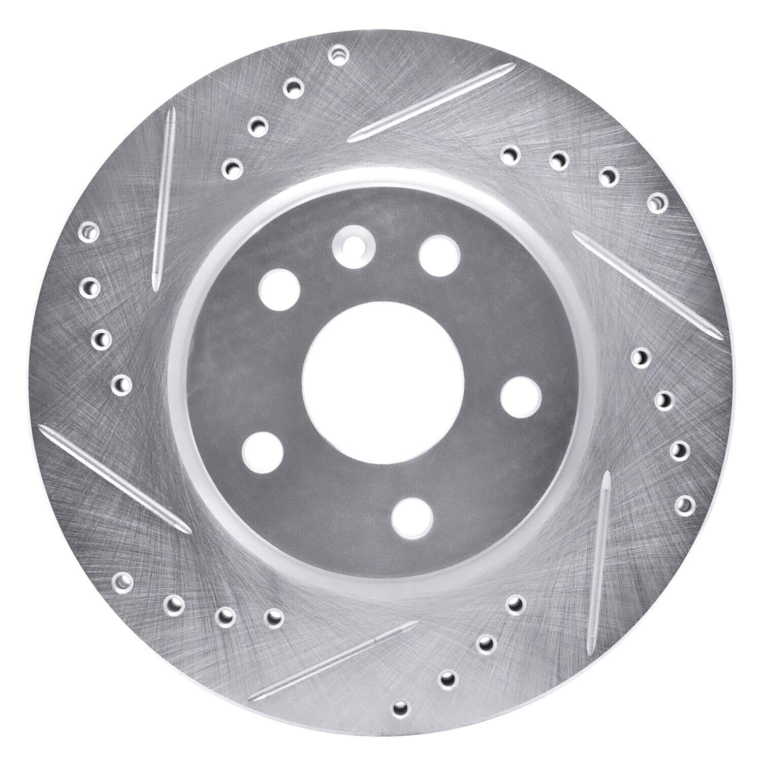 R1 Concepts Brake Rotor Drilled and Slotted Silver EDZ-74037L