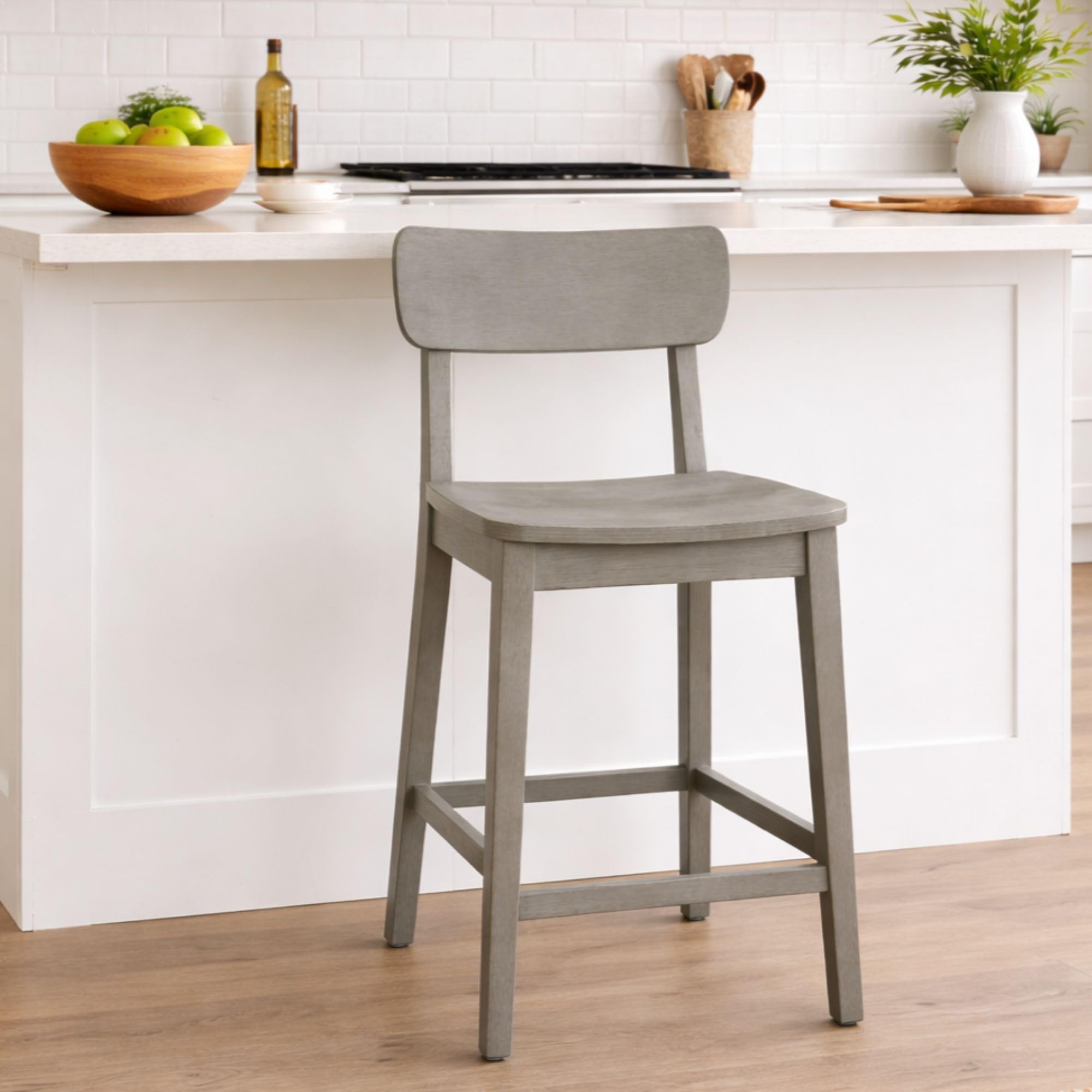 Torino Wood Counter Stool - Fallen Rock