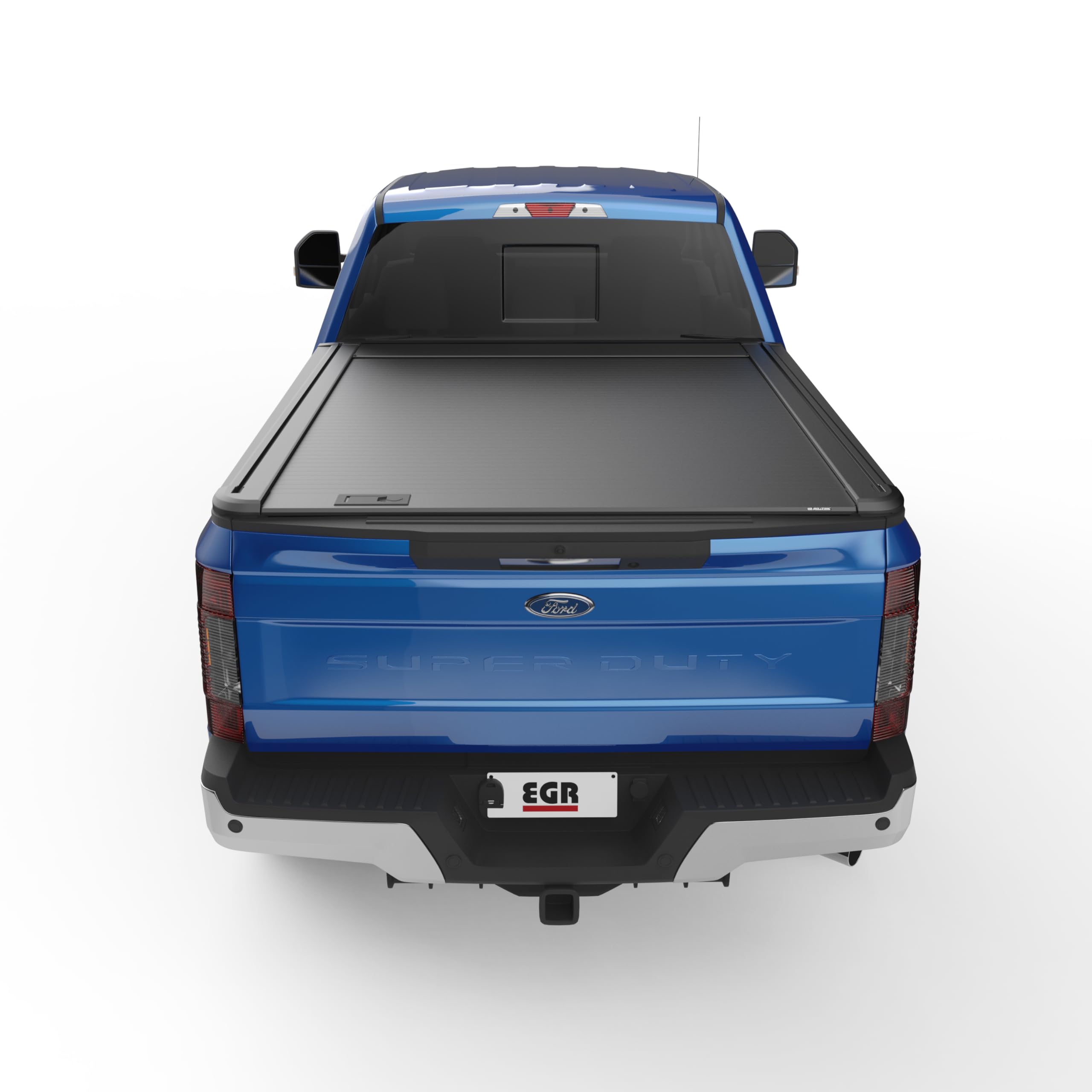 EGR RollTrac Retractable Tonneau Cover - Compatible with Ford Super Duty with 6.8 Bed (2017-2024 Models) - Aluminum Bed Cover - RT040031ML