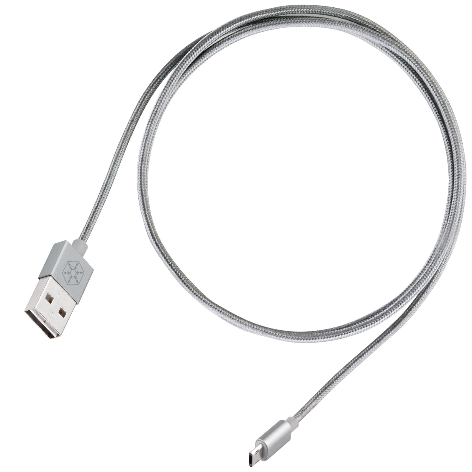 Reversible USB-A to Reversible Micro-B cable 0.5meter(1.65ft), Nylon Braided and aluminum shell, charcoal