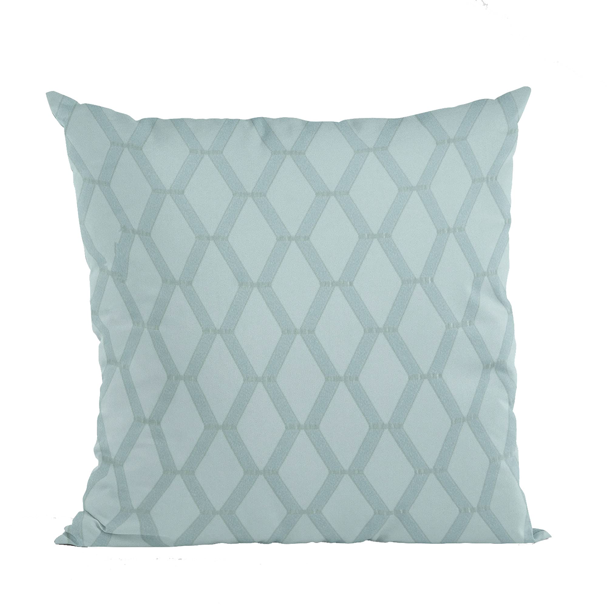 Plutus Serenity Diamond Shiny Fabric With Embroydery Luxury Throw Pillow - Double sided  20 x 26” Standard