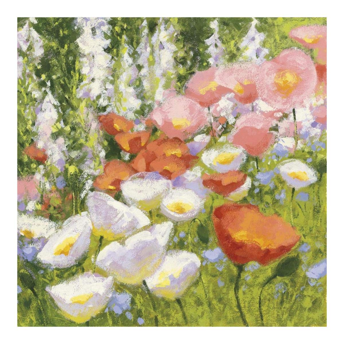 Garden Pastels II -Paper Art-20x20”