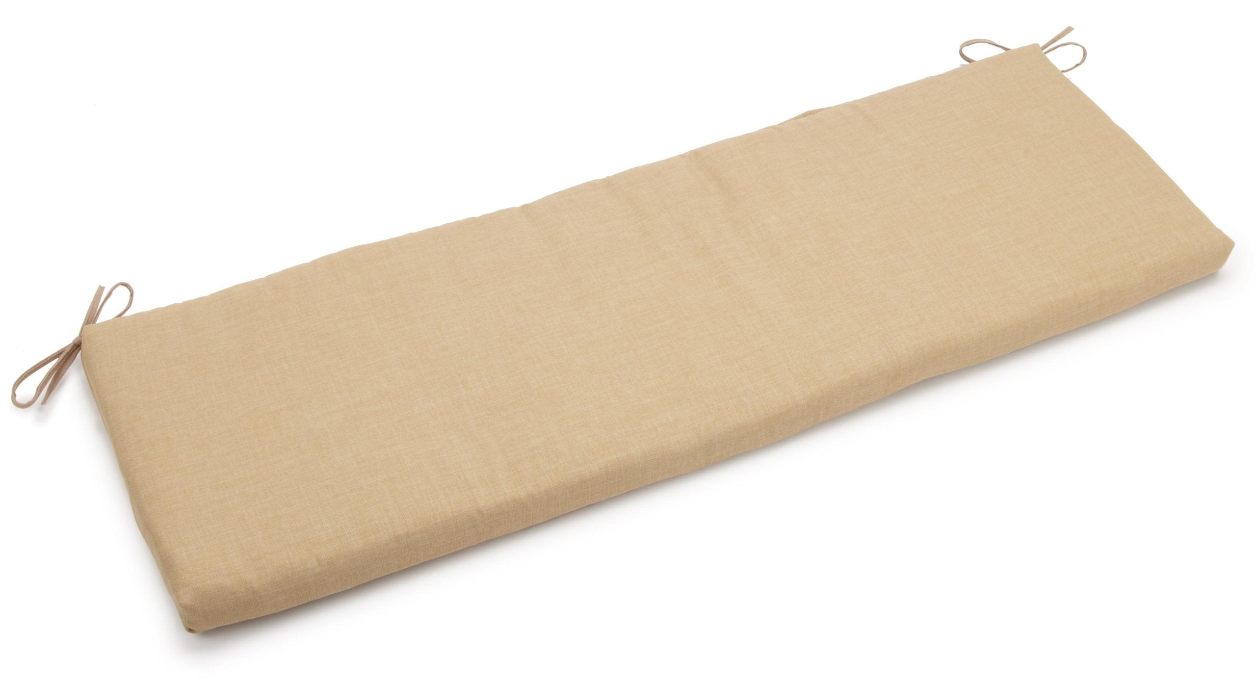 60-inch by 19-inch Spun Polyester Bench Cushion - Sandstone