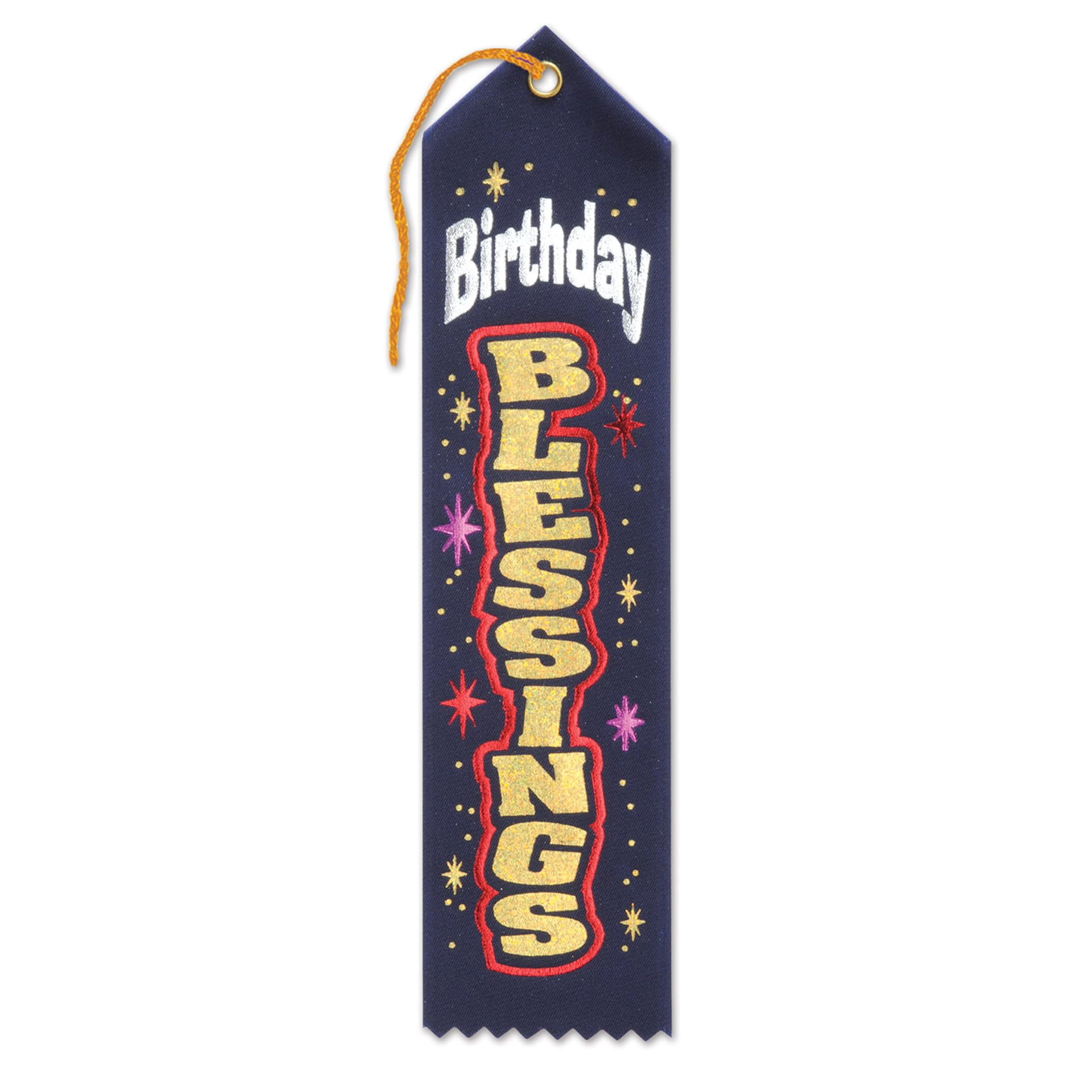 Navy Birthday Blessings Ribbon (Pack of 6)