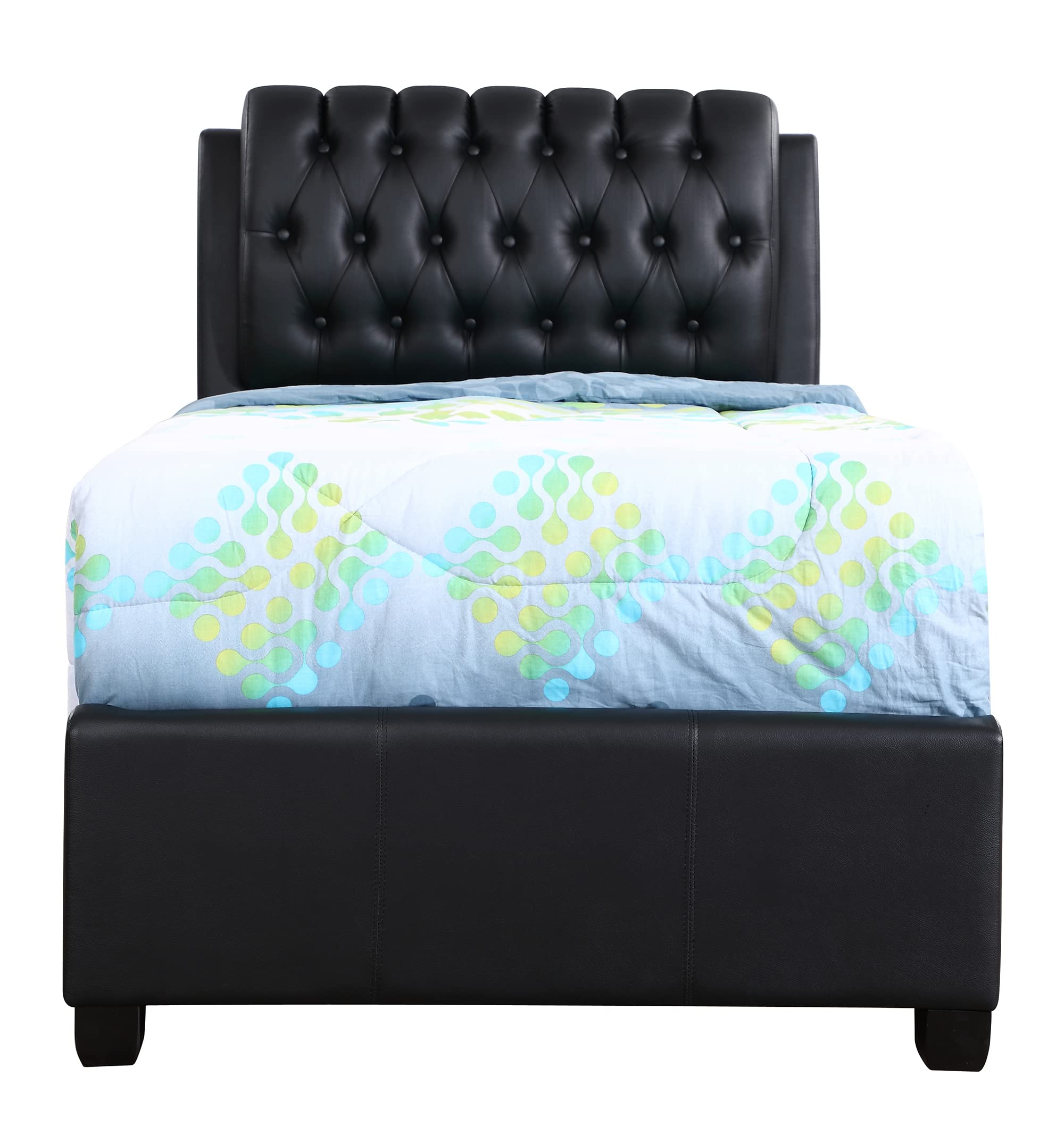 Marilla Black Twin Panel Beds