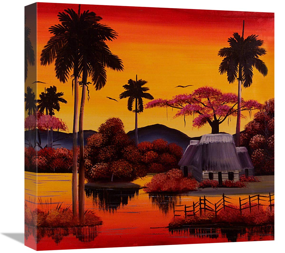 Palms Way-Canvas Art-18x18”