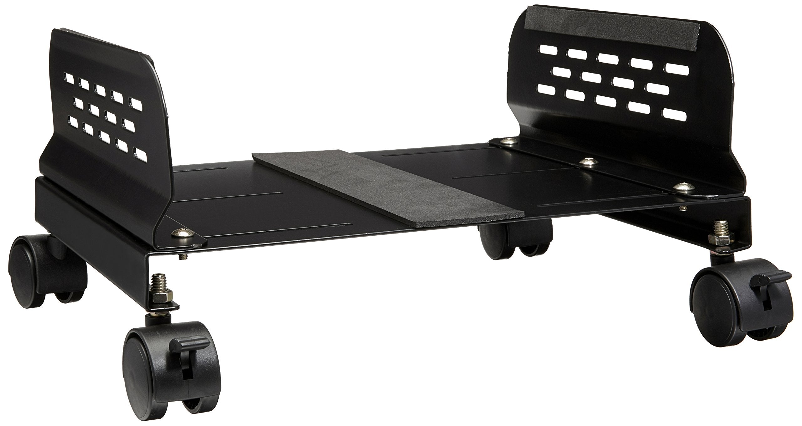 Aluminum CPU Stand with Castors, Suitable for Gaming AT/ATX Case, Adjustable Width up to 12.5 (32.5cm), Black Color