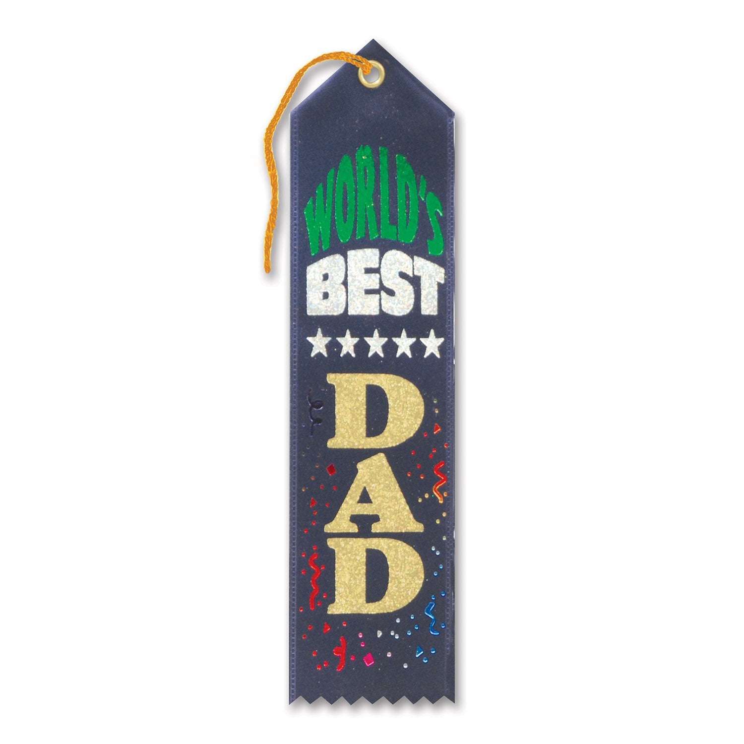 Worlds Best Dad Award Ribbon (Pack of 6)