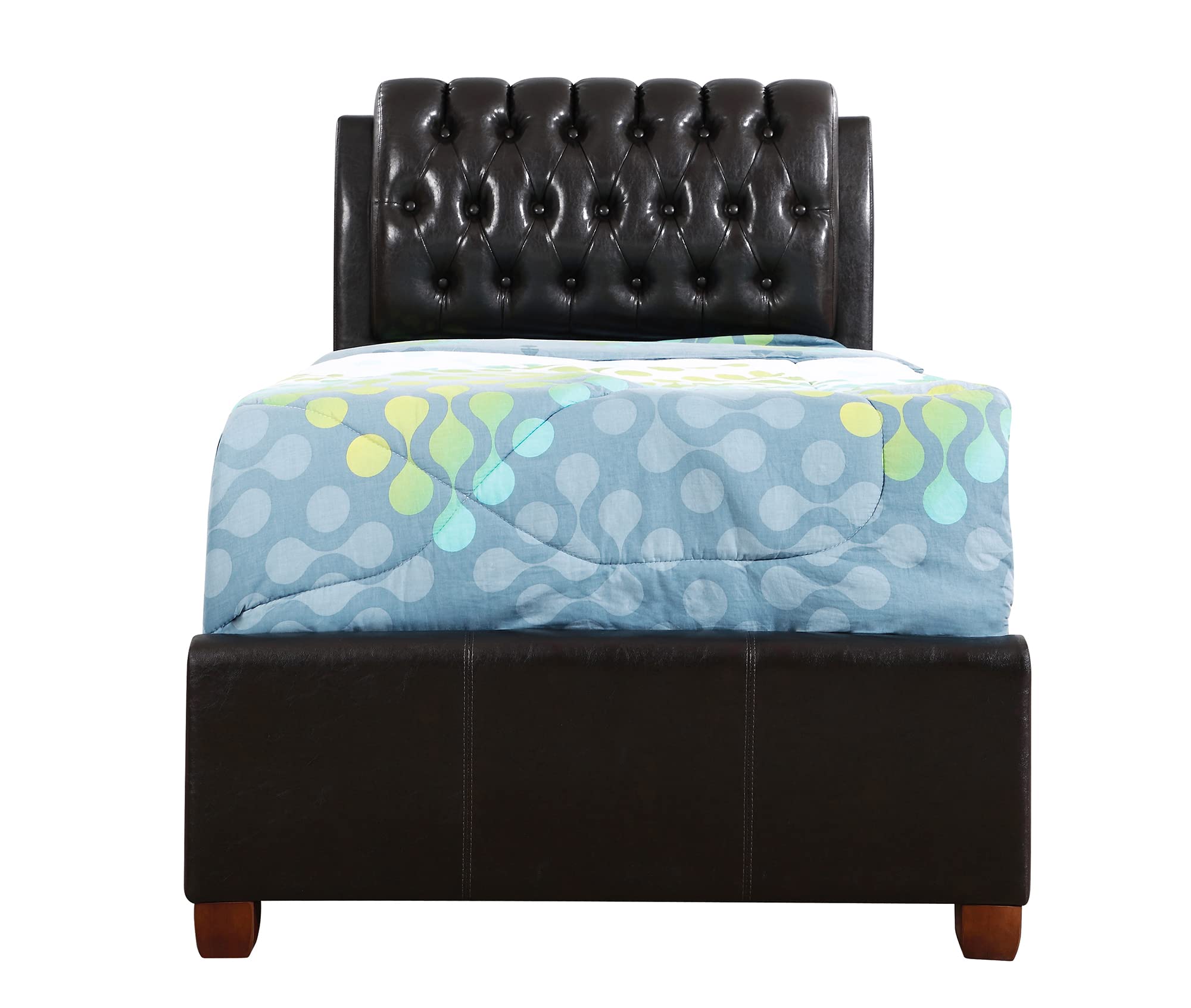 Marilla Dark Brown Twin Panel Beds