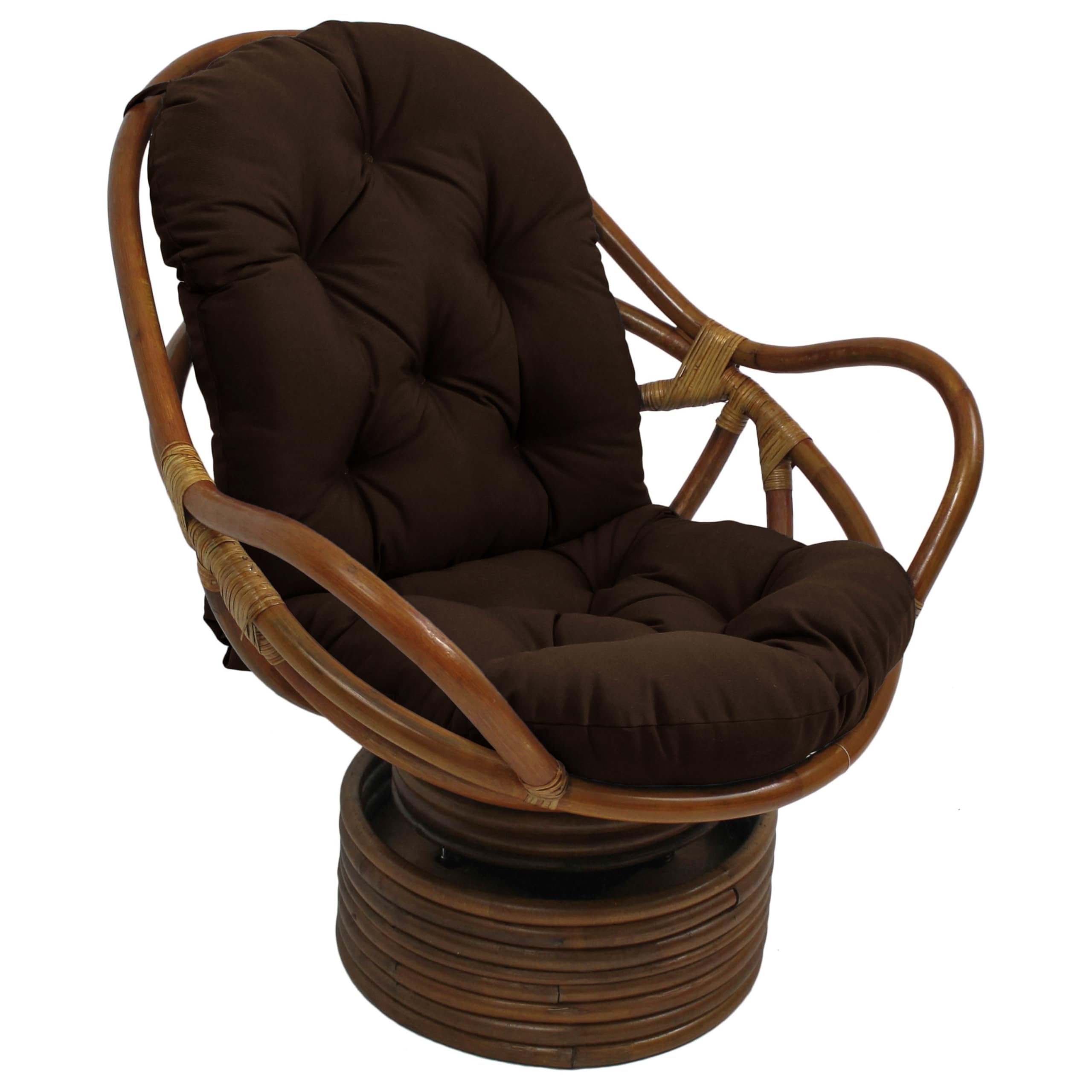 48-inch by 24-inch Solid Outdoor Spun Polyester Swivel Rocker Cushion 93310-REO-SOL-10