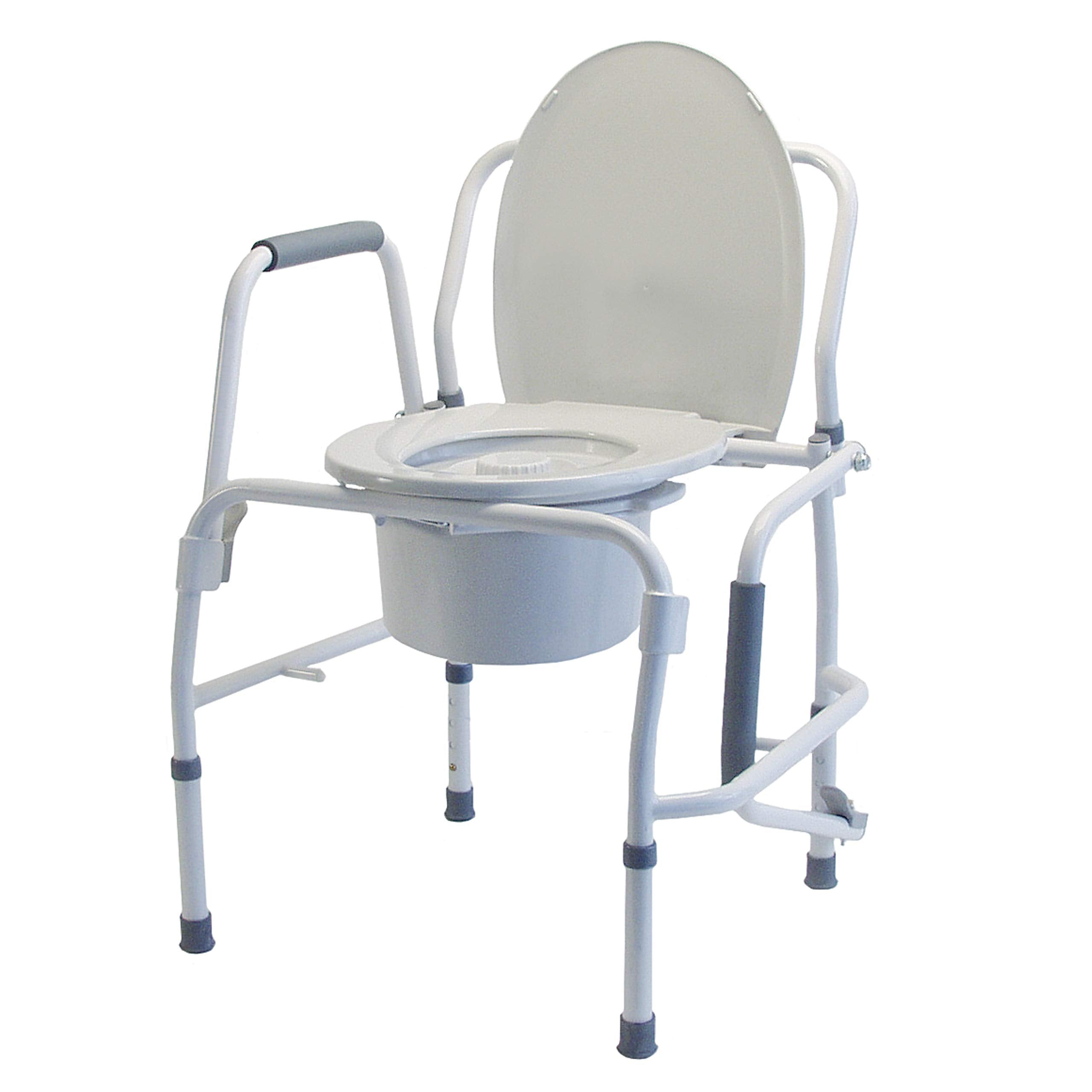 COMMODE DROP ARM SILVER COLL LUMEX