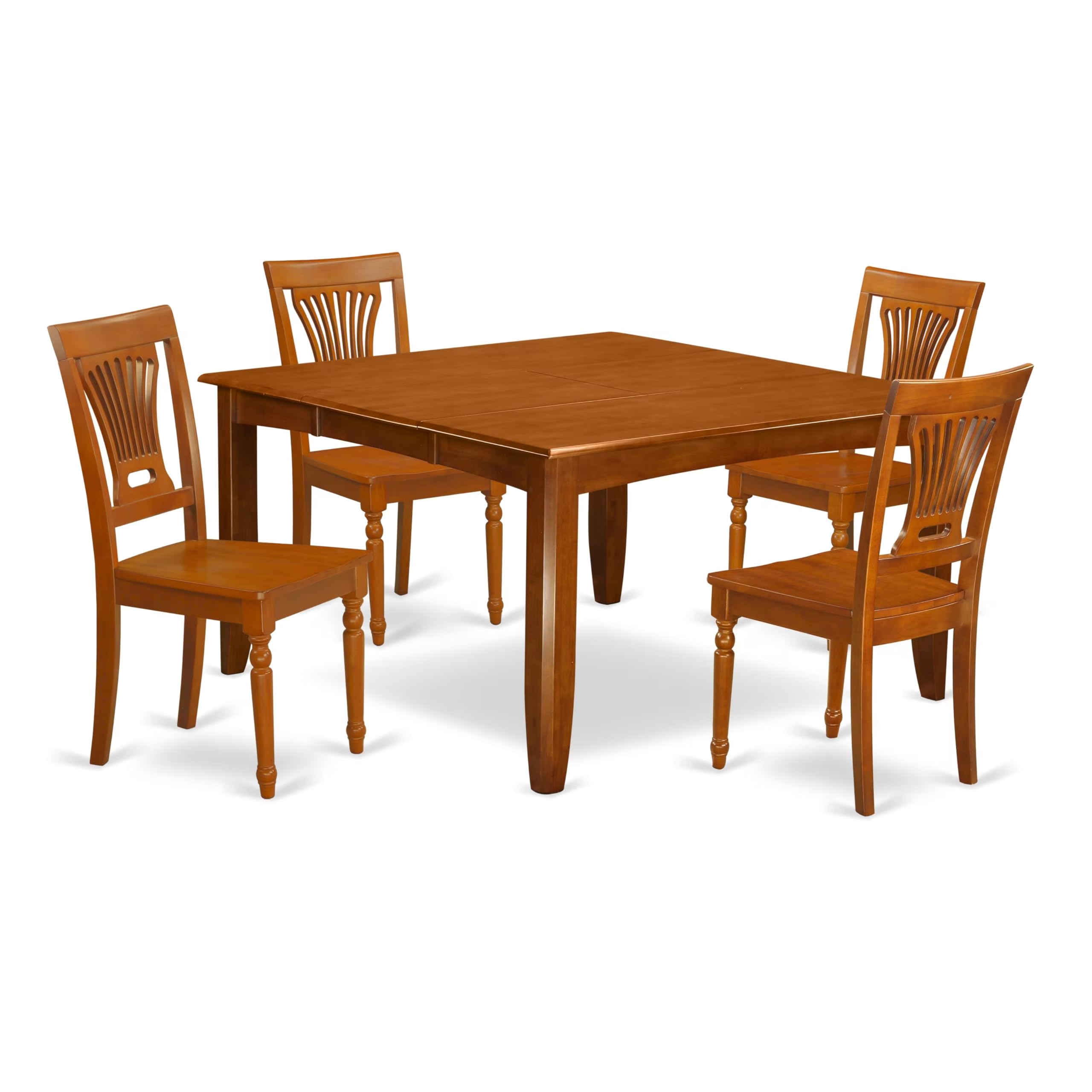 5  Pc  Dining  room  set-Square  Table  that  has  an  Leaf  and  4  Dining  Chairs