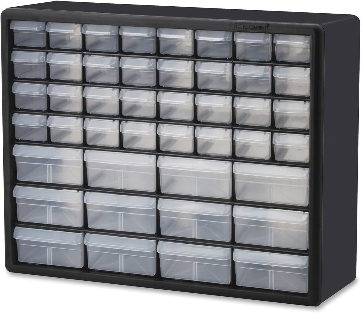 Akro Mils 10744 44-Drawer Hardware and Craft Cabinet, Red and Gray ...