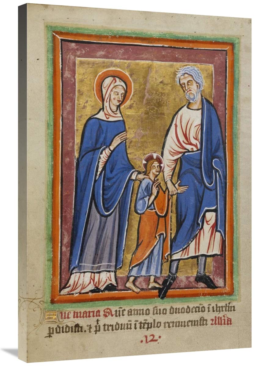 Christ Led to Jerusalem by Mary and Joseph-Canvas Art-24x36”