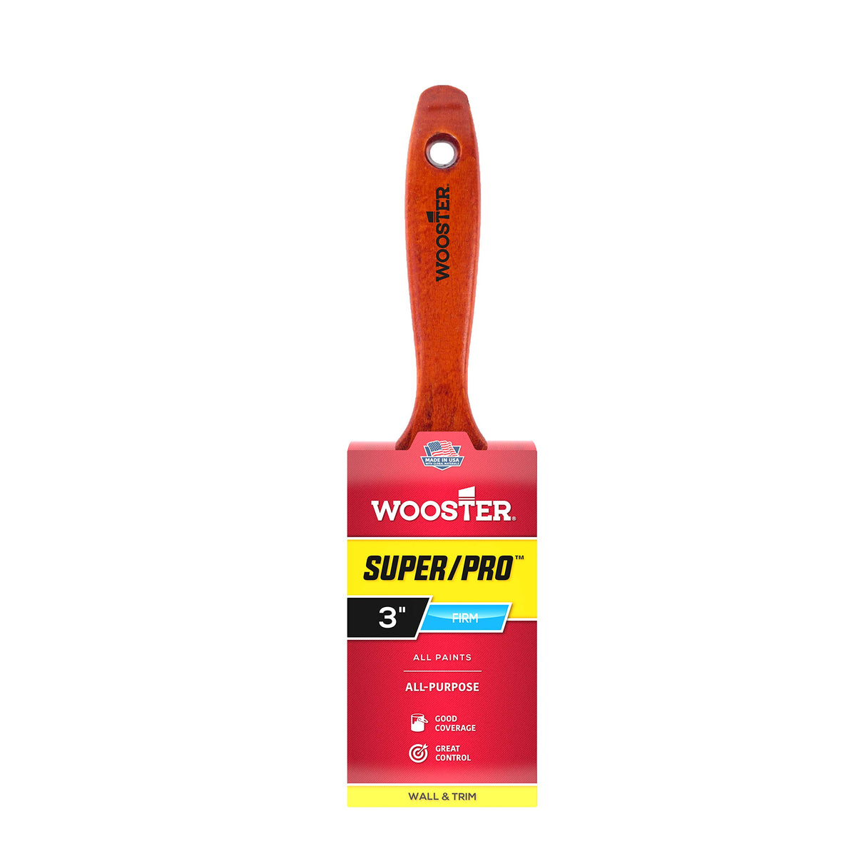 Wooster 912-0J41040030 Brush J4104-3 Super/Pro Ermine Paintbrush, 3-Inch, 3 Inch, Gold