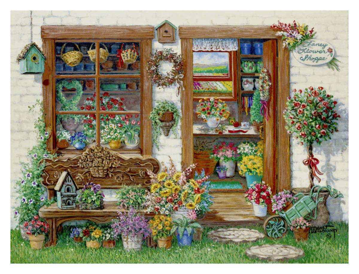 Fancy Flower Shop -Paper Art-18x14”