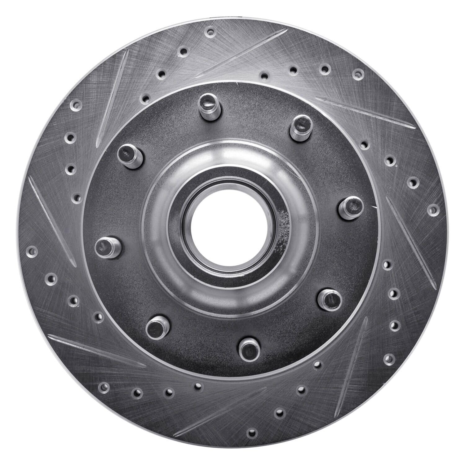 R1 Concepts Brake Rotor Drilled and Slotted Silver EDZ-54106L