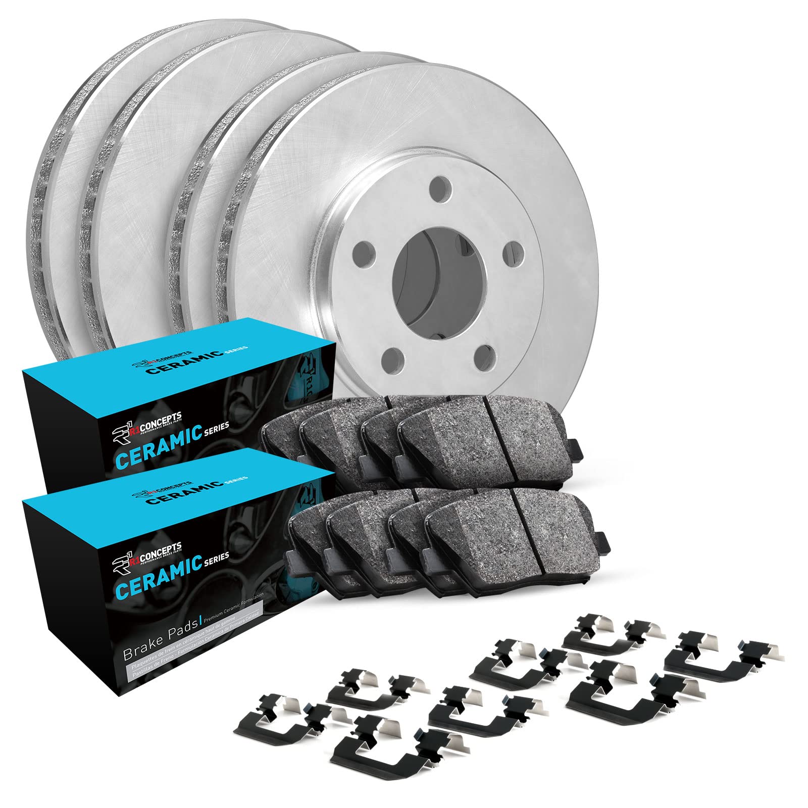 R1 Concepts Disc Brake Rotor Set with Ceramic Pads and Hardware WFWH2-74041