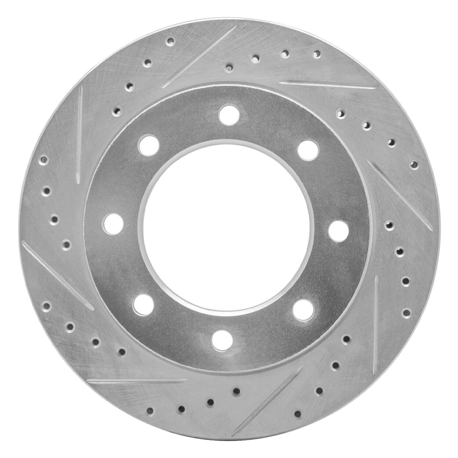 R1 Concepts Brake Rotor Drilled and Slotted Silver EDZ-40055L