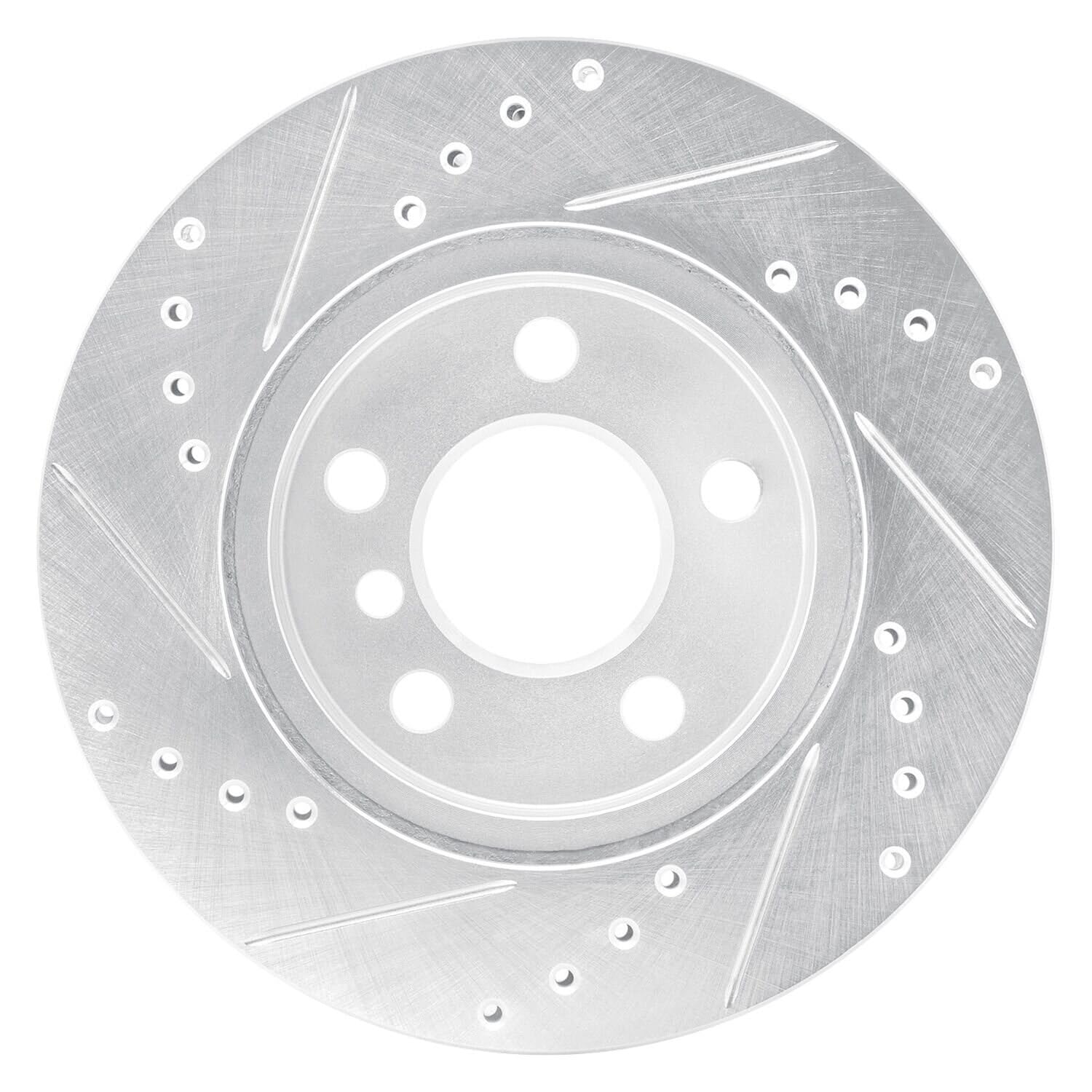 R1 Concepts Brake Rotor Drilled and Slotted Silver EDZ-31123R