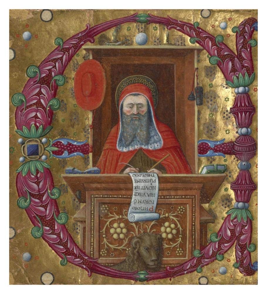Initial E:  Saint Jerome in His Study-Paper Art-29x32”