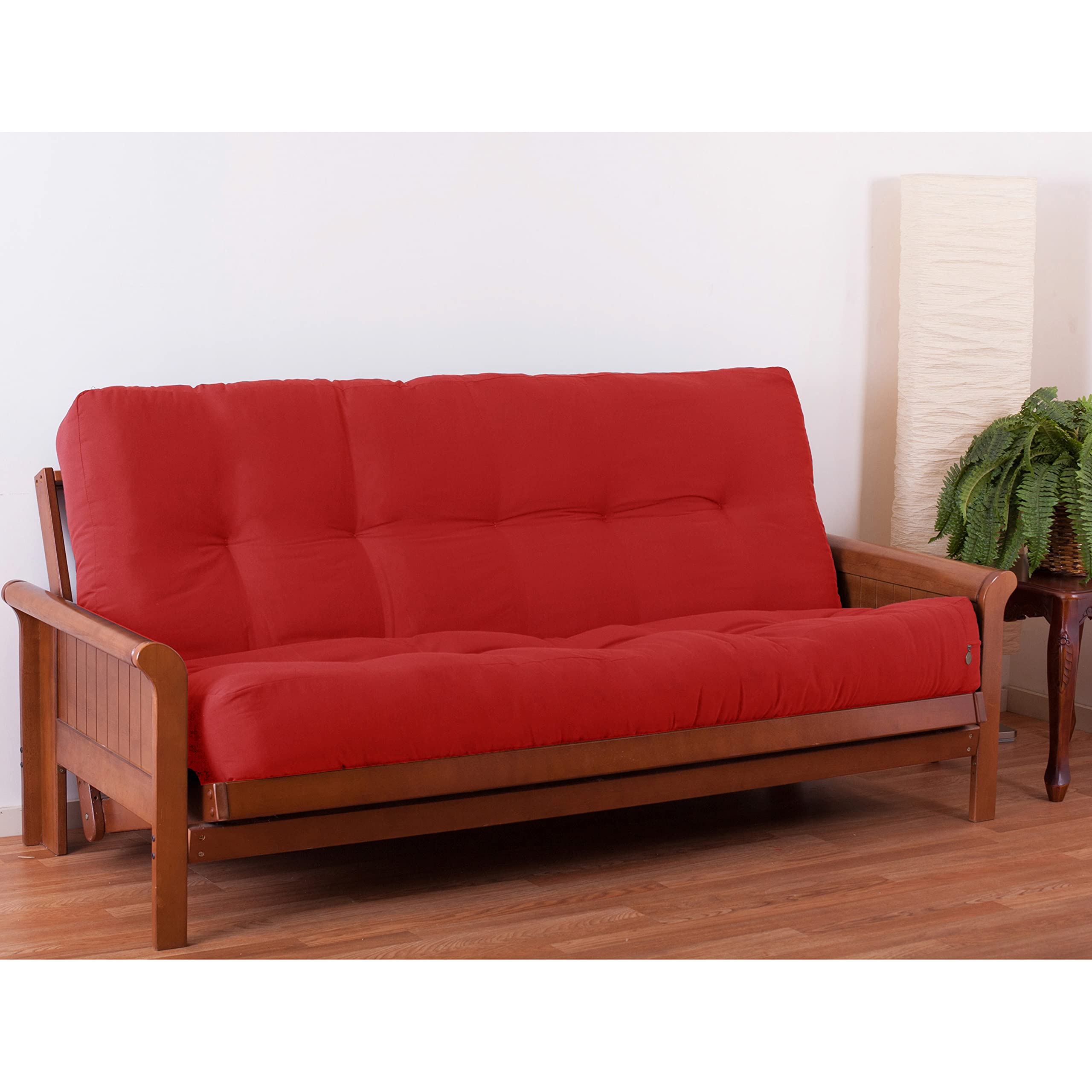 Blazing Needles Renewal 10-inch Twill Full-size Futon Mattress - Red - Red