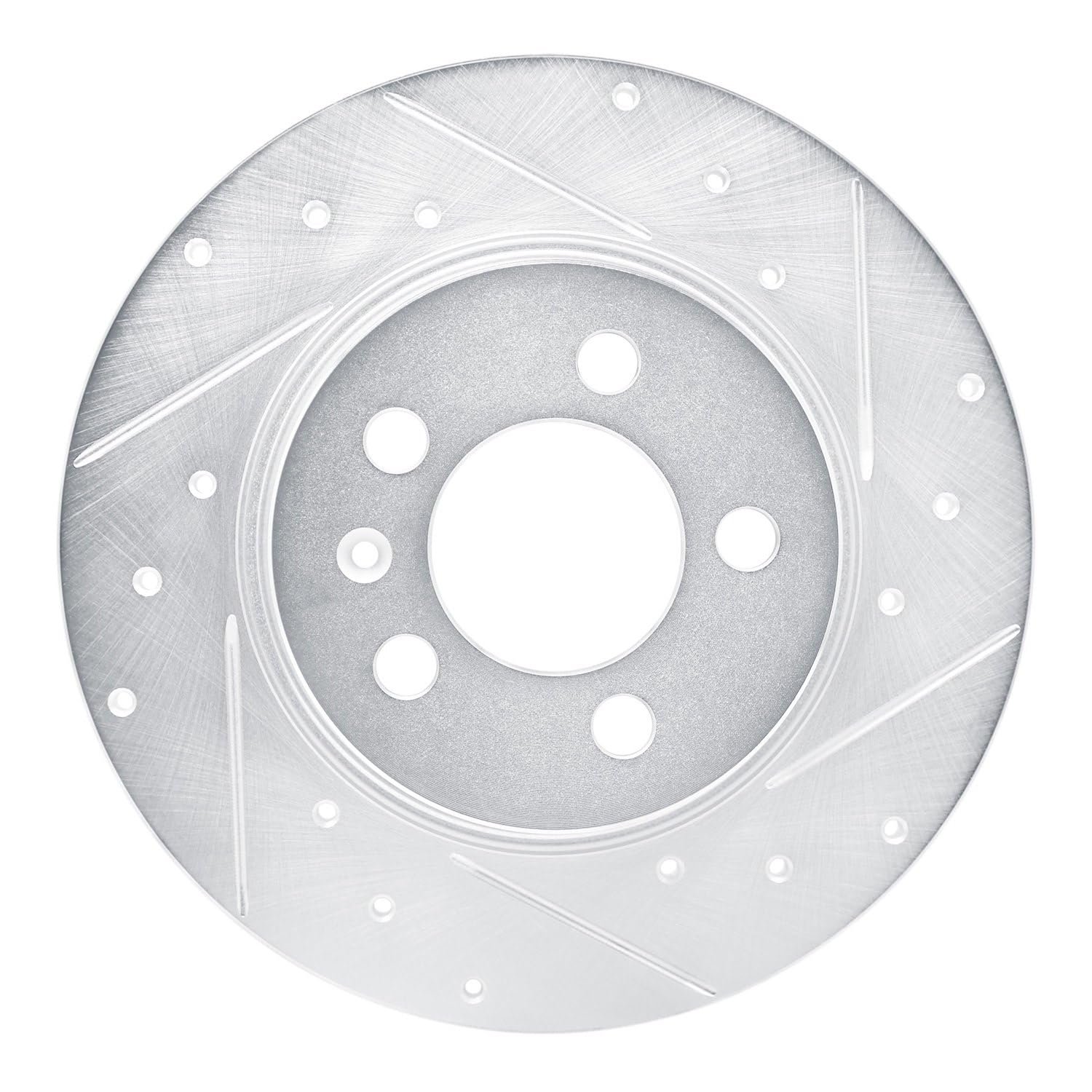 R1 Concepts Brake Rotor Drilled and Slotted Silver EDZ-92104R
