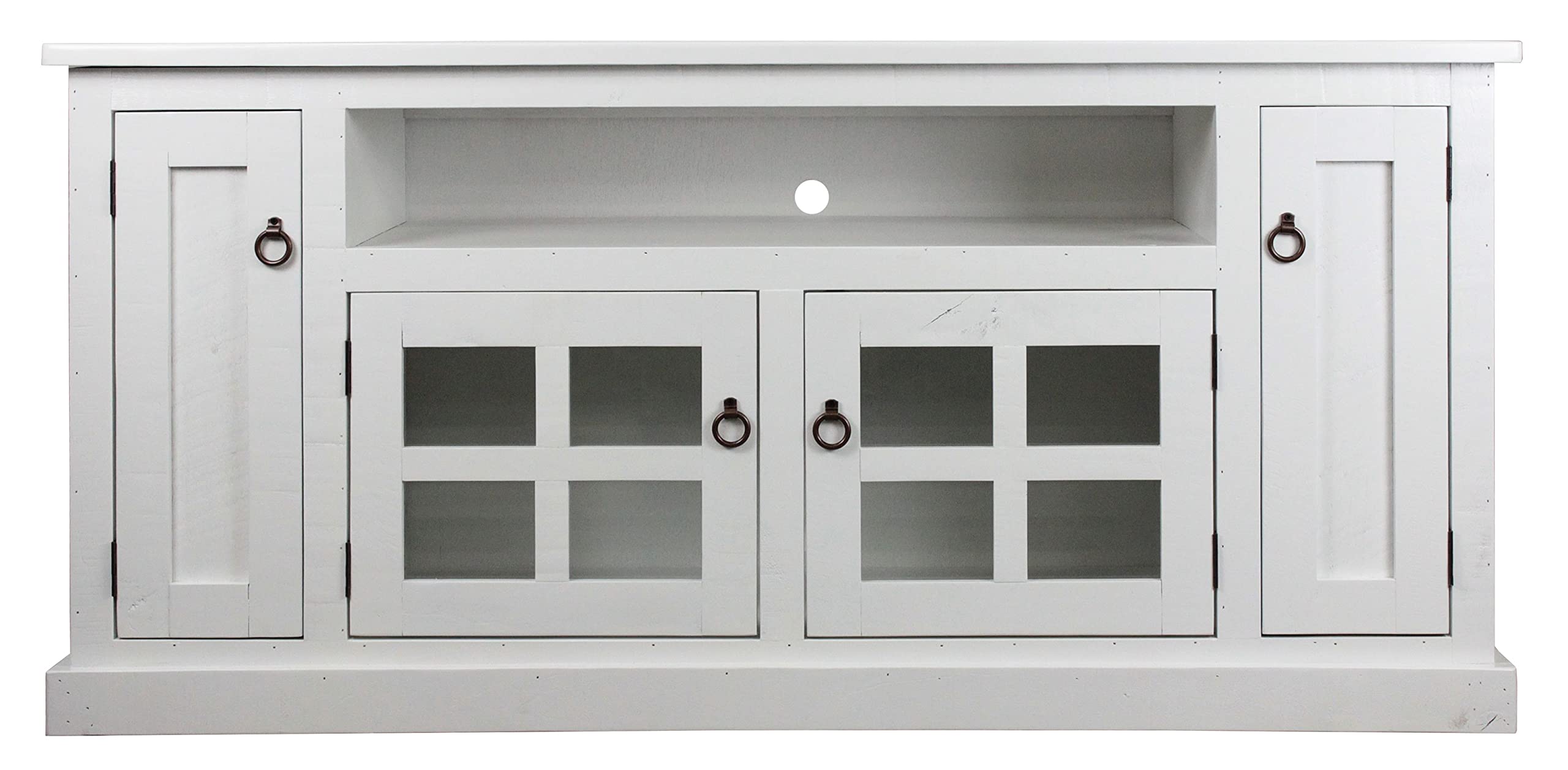 Rustic 68 TV Stand in Bright White